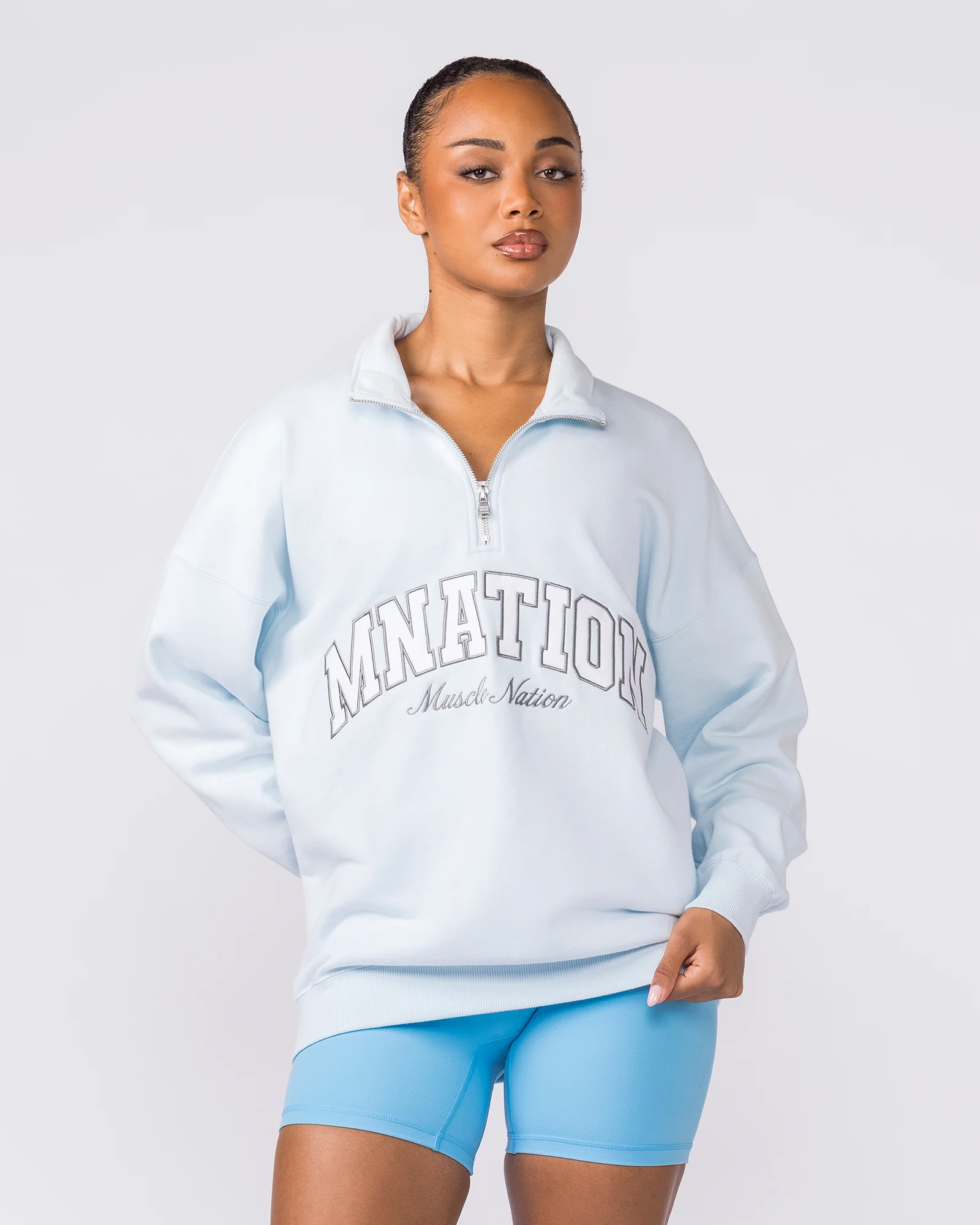 Academy Quarter Zip - Bluebell - Image 4