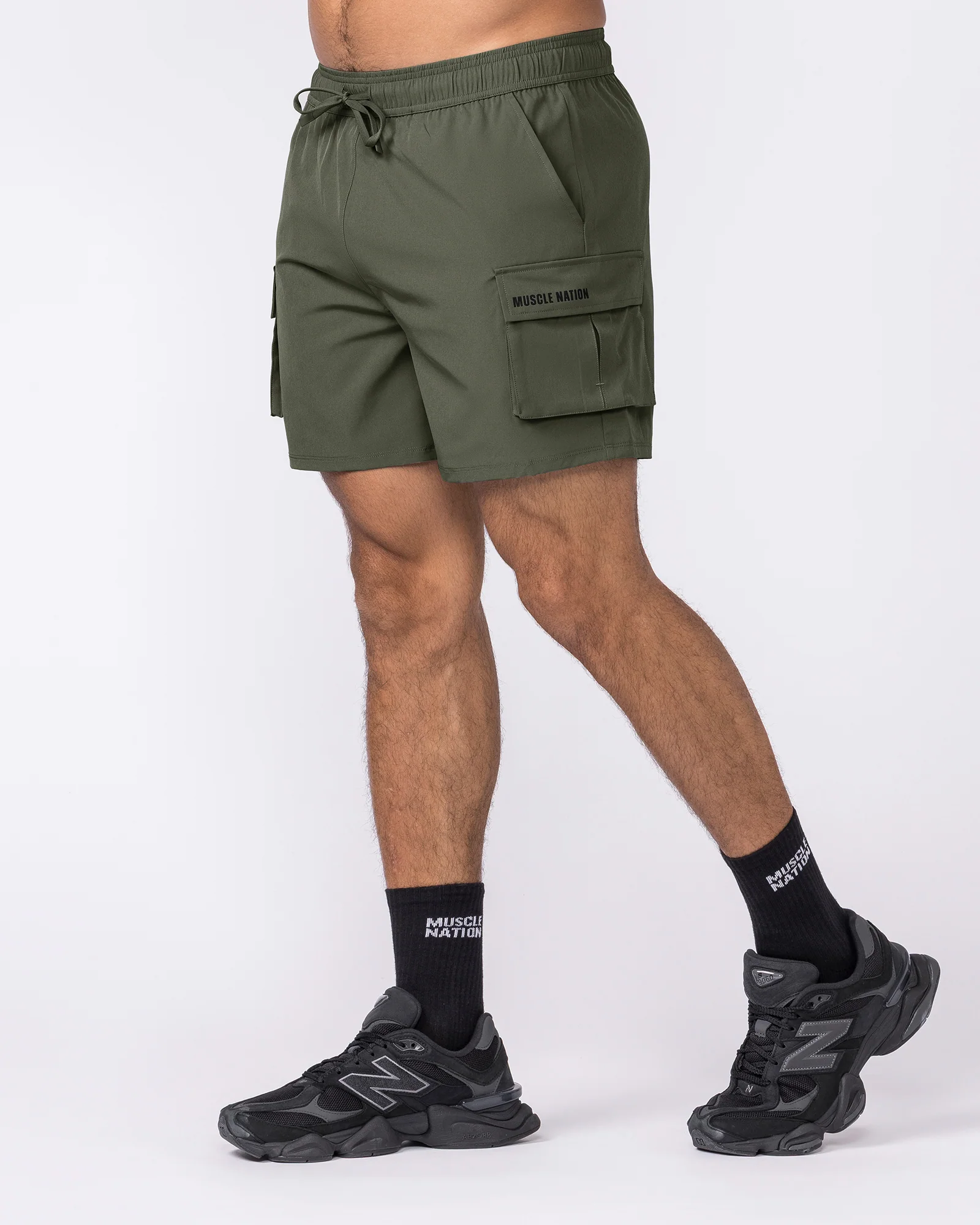 Active Cargo 5" Shorts - Dark Khaki - Image 3