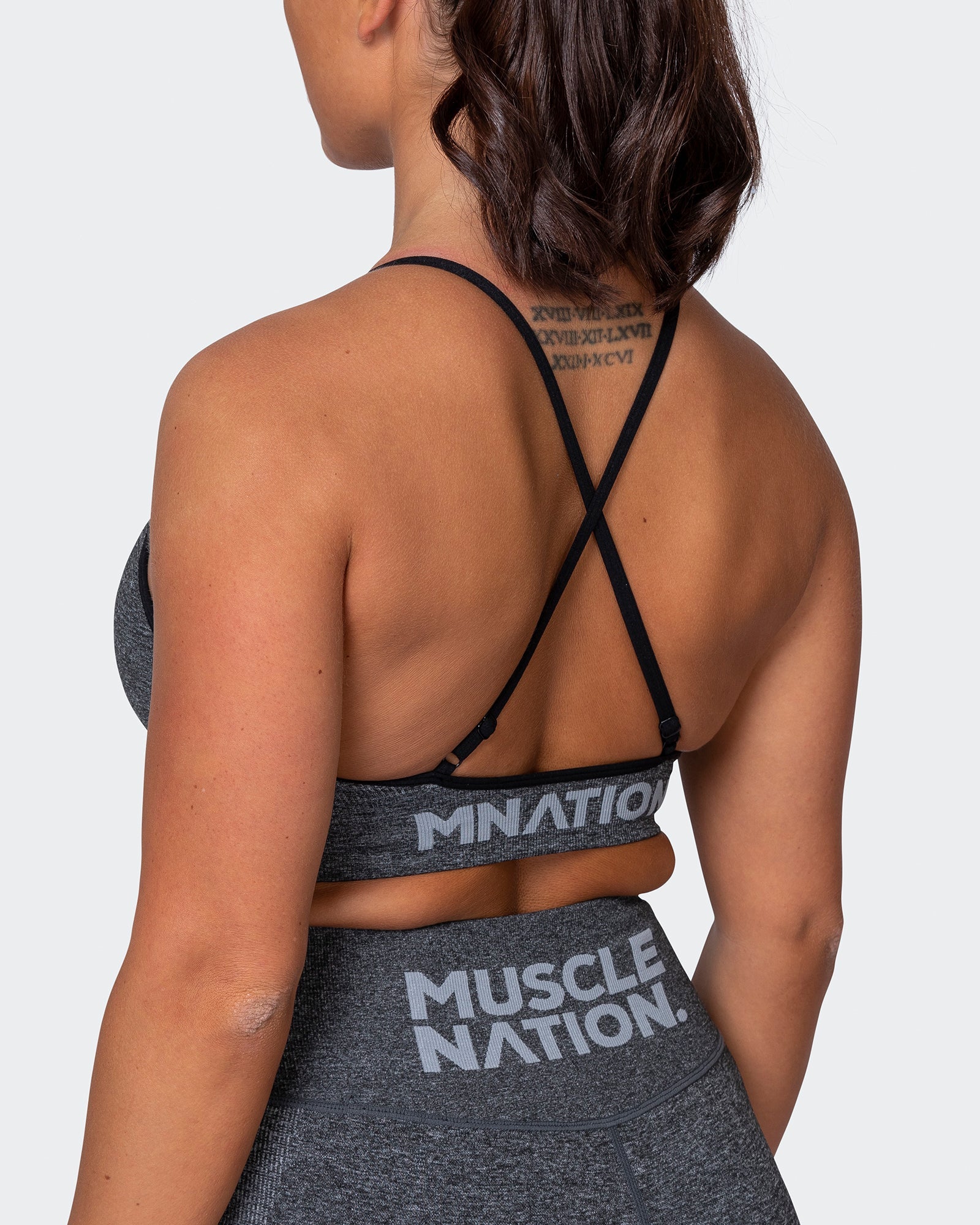 All Day Strap Seamless Bra - Charcoal Marl - Image 11