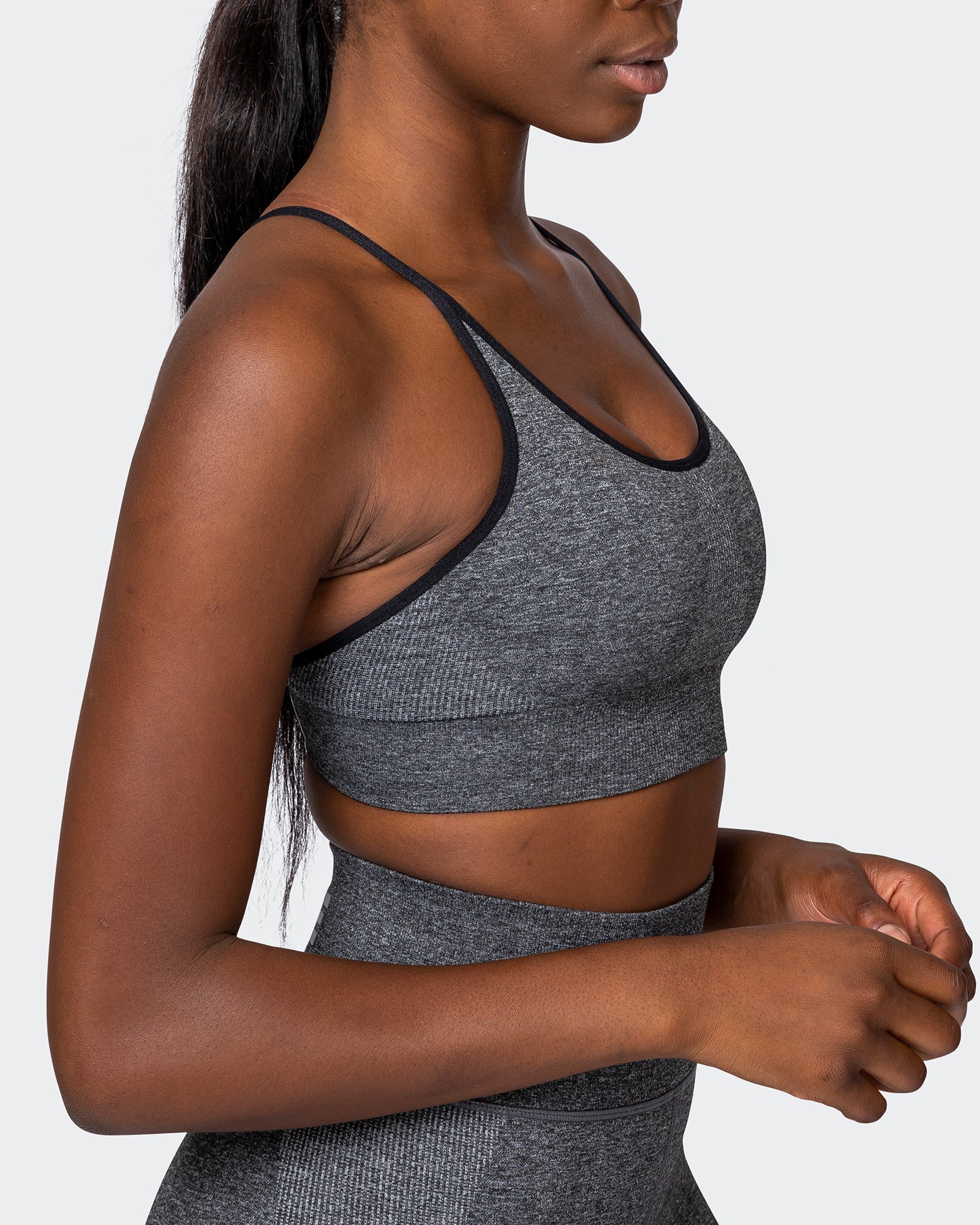 All Day Strap Seamless Bra - Charcoal Marl - Image 13