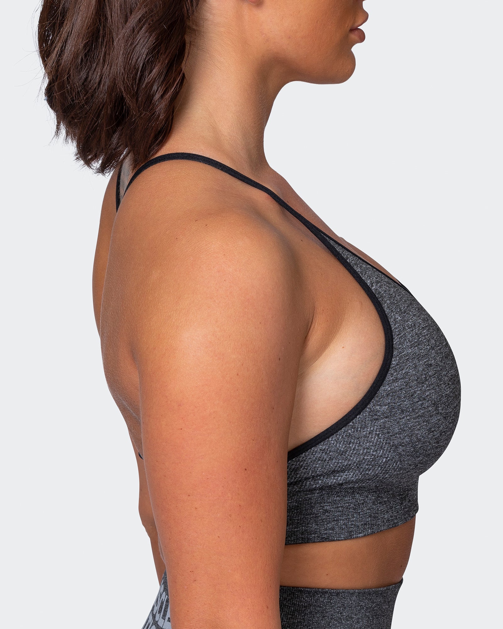 All Day Strap Seamless Bra - Charcoal Marl - Image 9