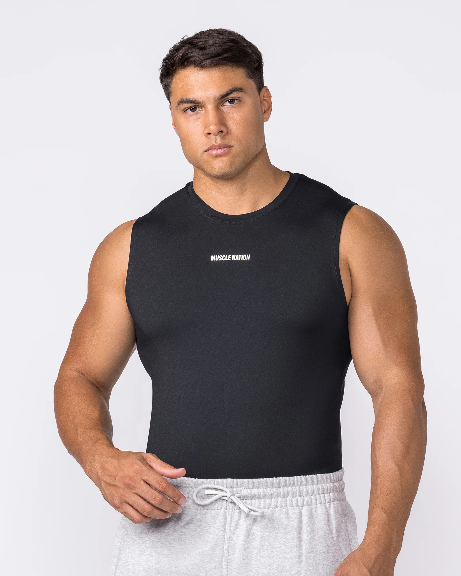 Apex Sleeveless Tee - Black - Image 3