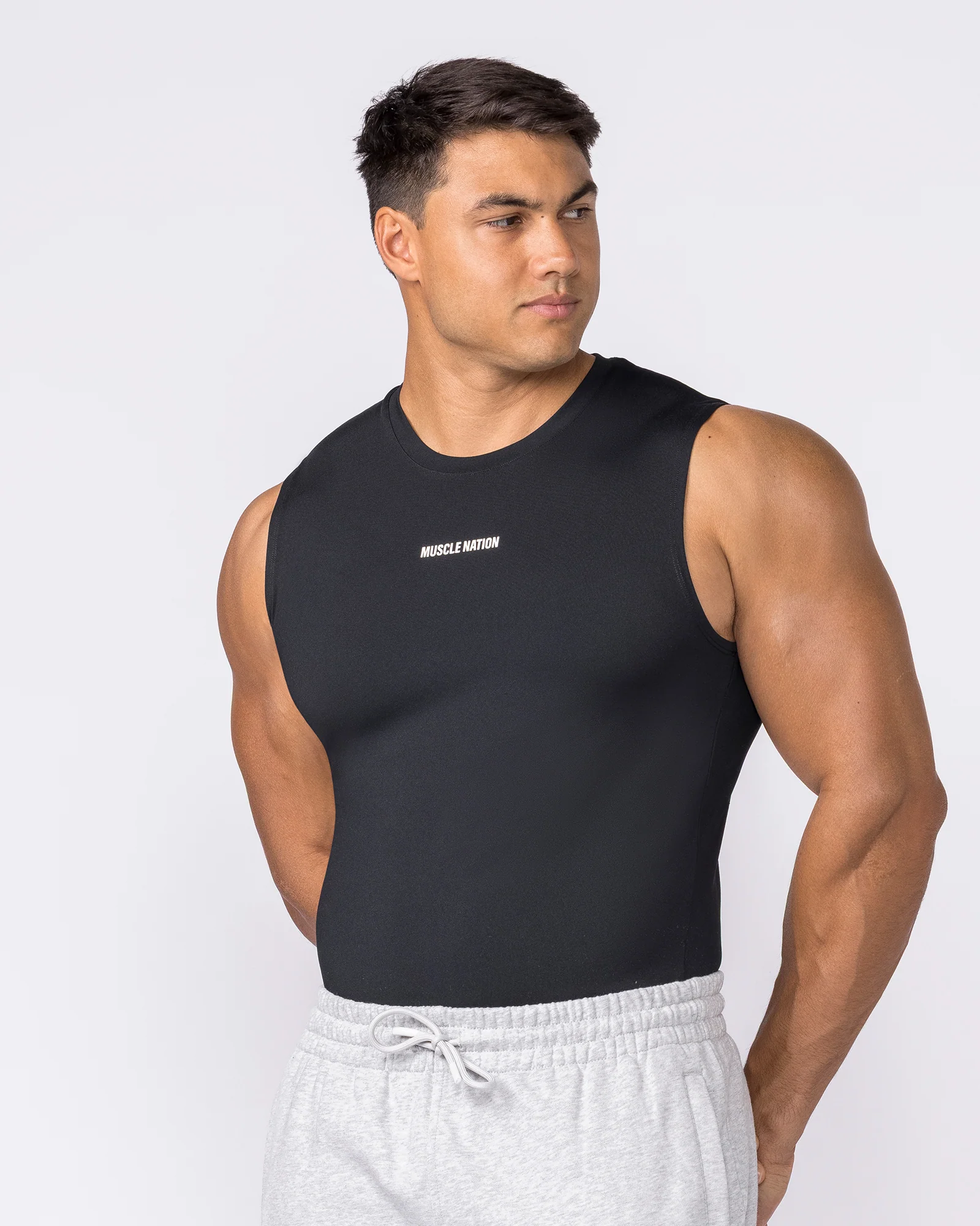 Apex Sleeveless Tee - Black - Image 4