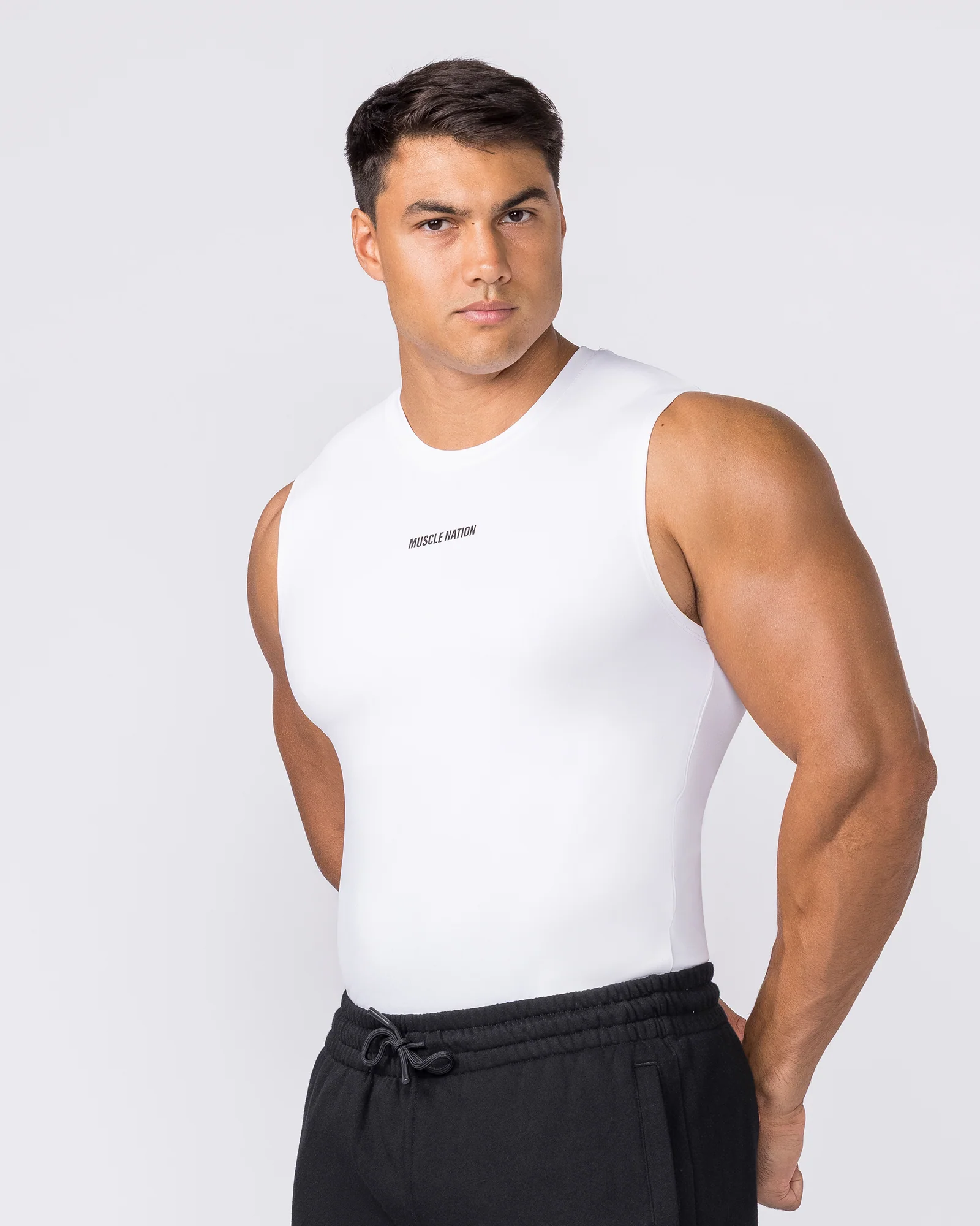 Apex Sleeveless Tee - White - Image 3