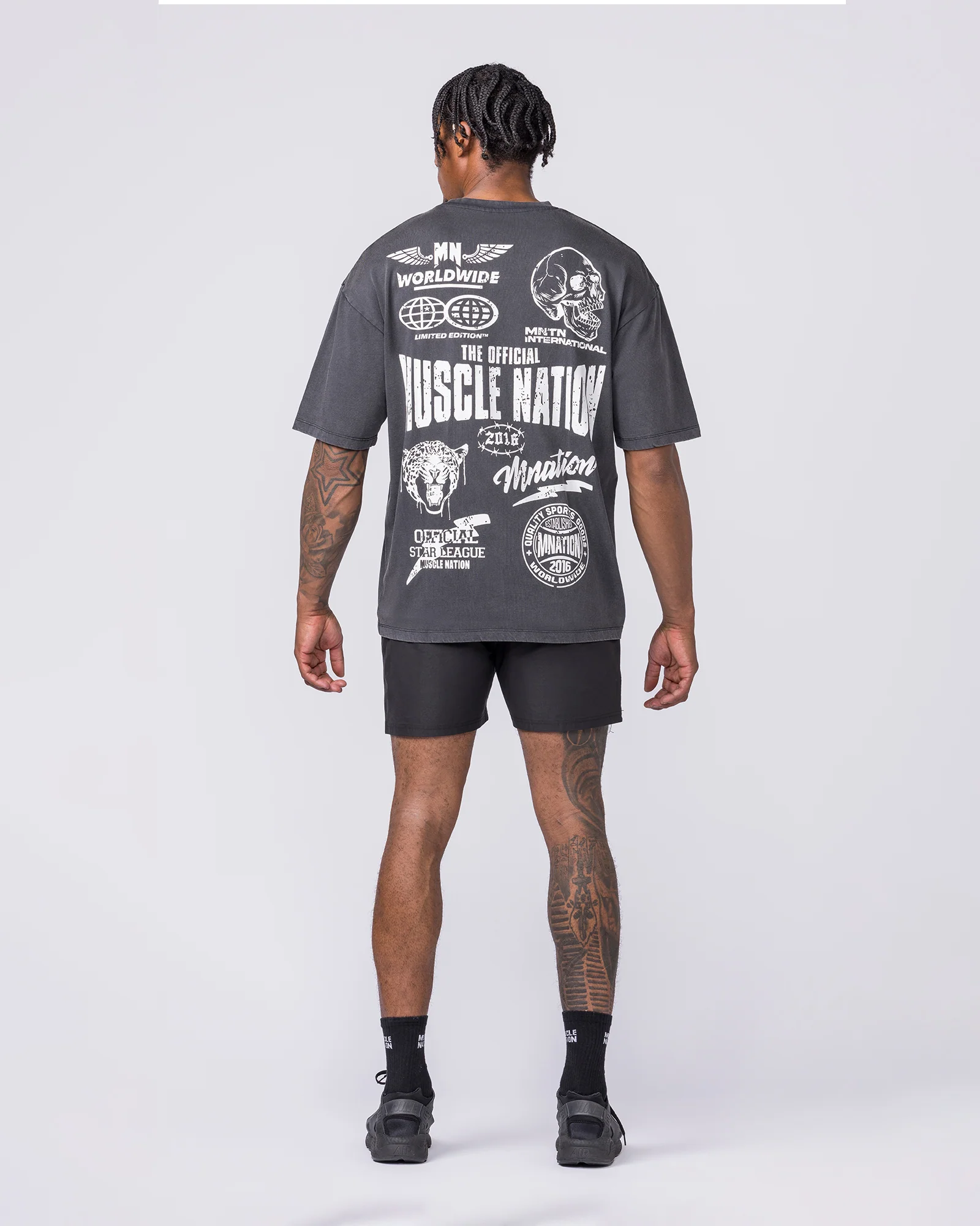 Archives Oversized Vintage Tee - Washed Black - Image 6