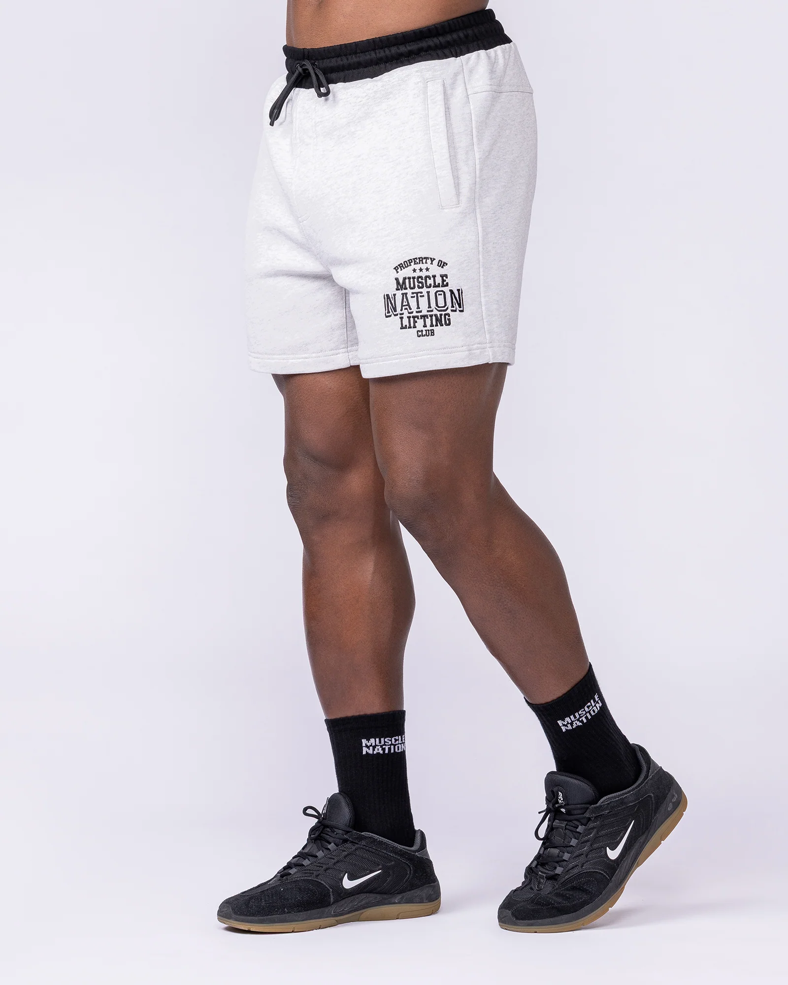 Archives Sweat 5" Shorts - Snow Grey Marl - Image 3