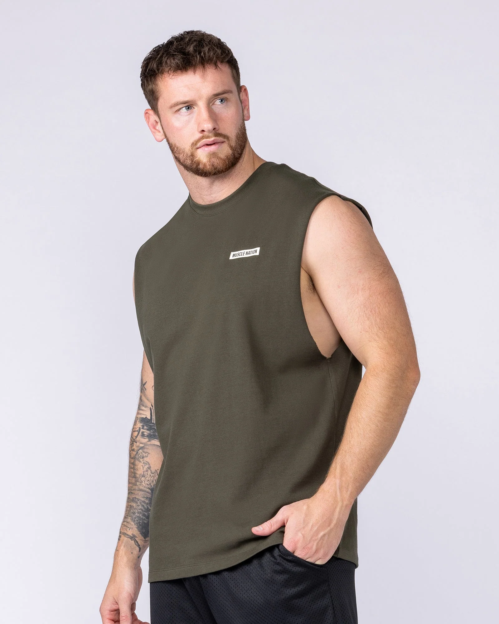 Athletic Division Muscle Tank - Dark Khaki - Image 3