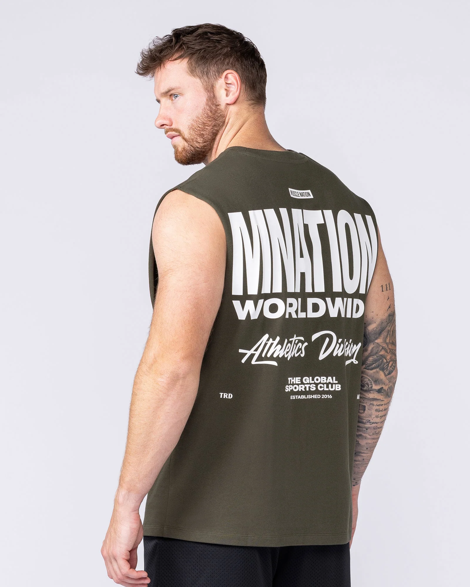 Athletic Division Muscle Tank - Dark Khaki - Image 4