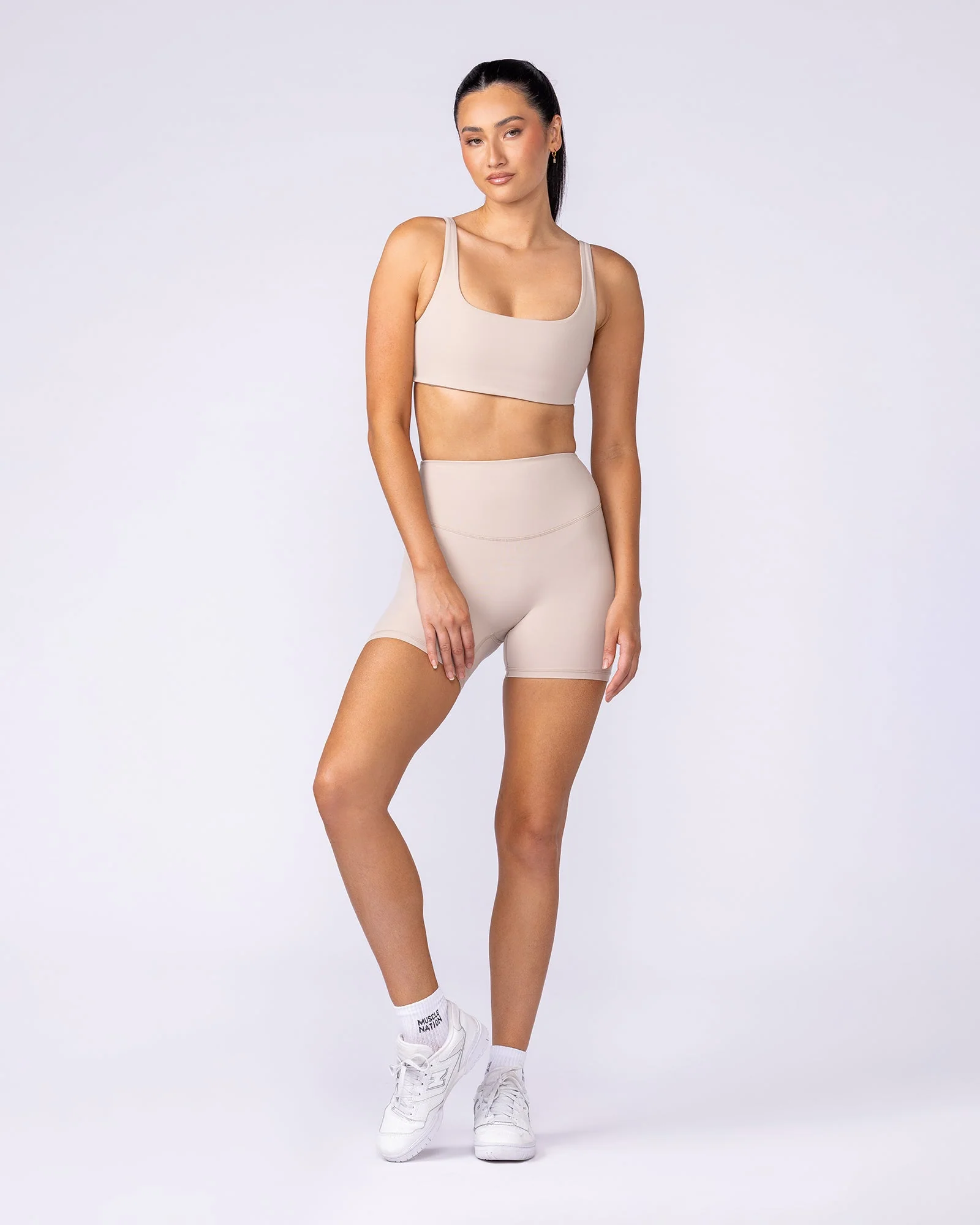 Aura Back Pocket Midway Shorts - Sand - Image 7