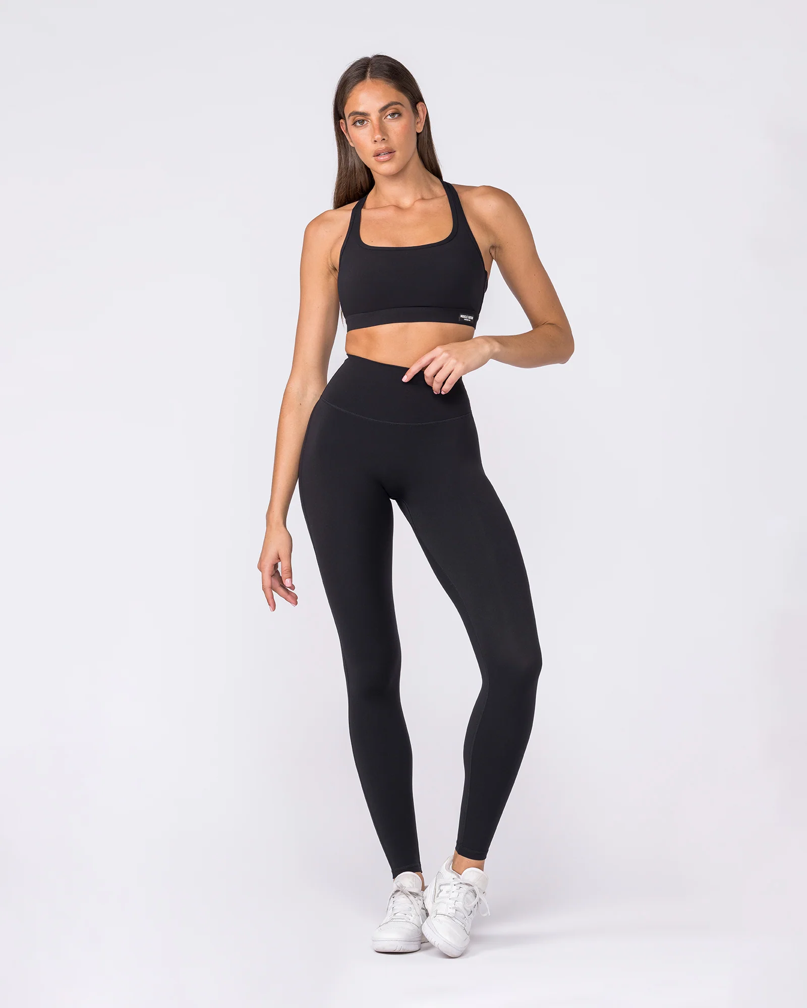 Aura Peachy High Invisible Scrunch Ankle Leggings - Black - Image 6