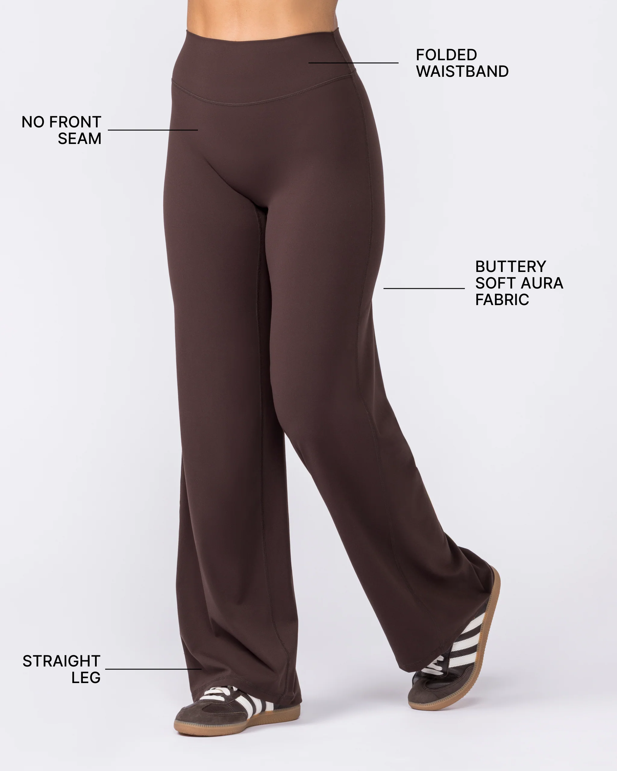 Aura Straight Leggings - Cocoa - Image 3