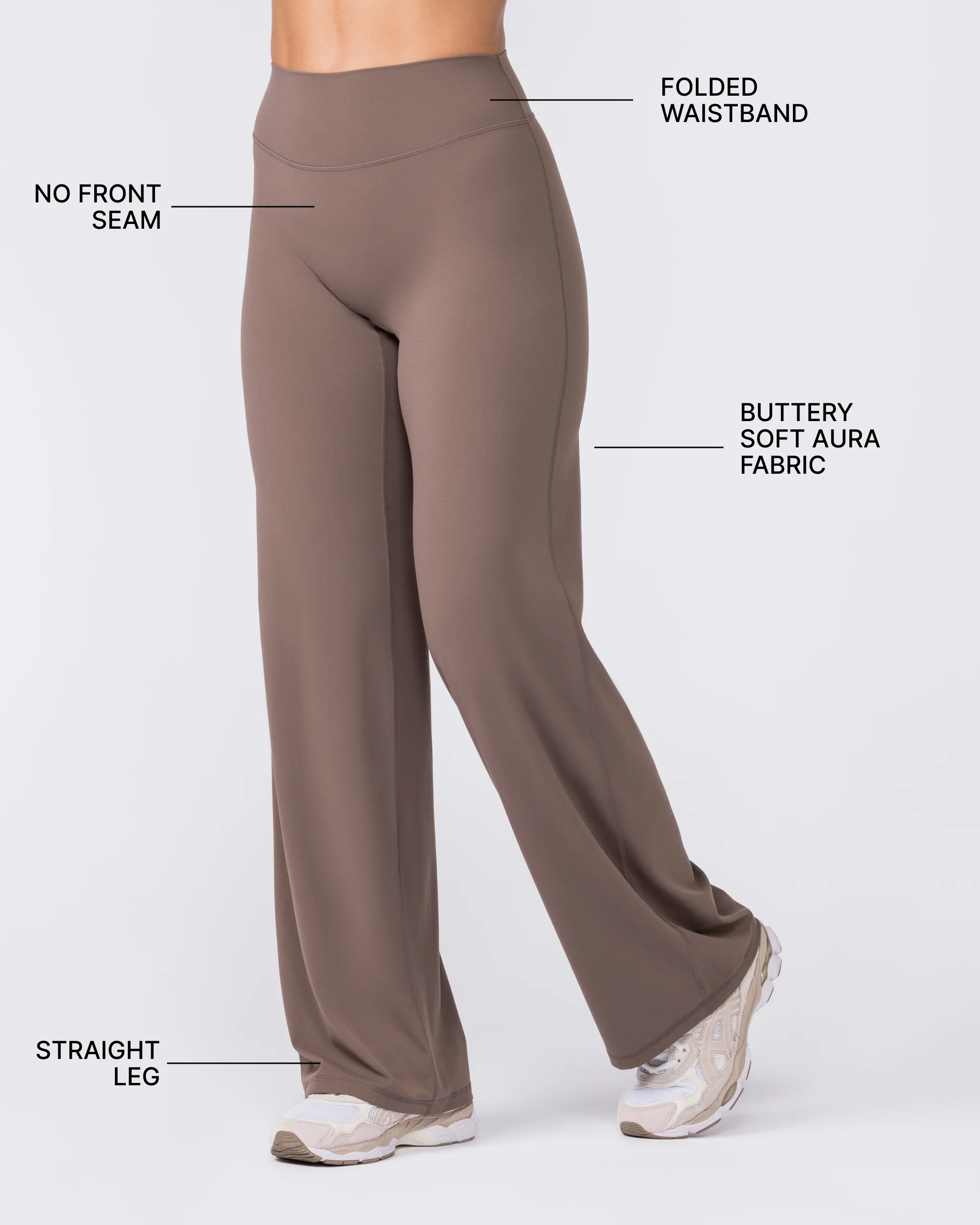 Aura Straight Leggings - Taupe - Image 2
