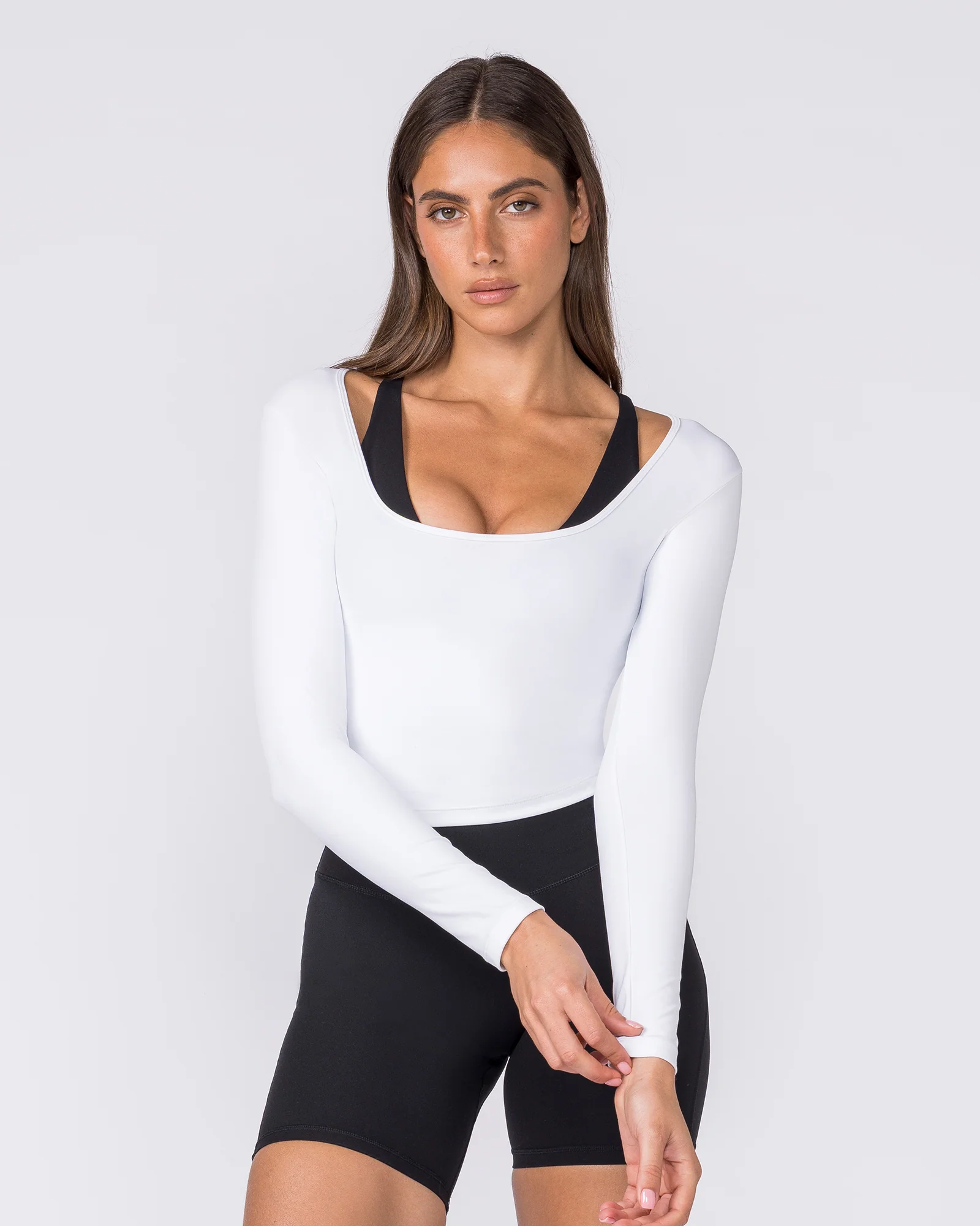 Base Long Sleeve Top - White - Image 3