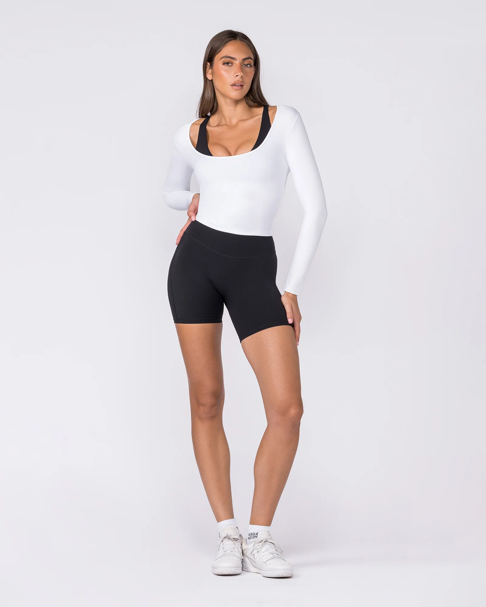 Base Long Sleeve Top - White - Image 6