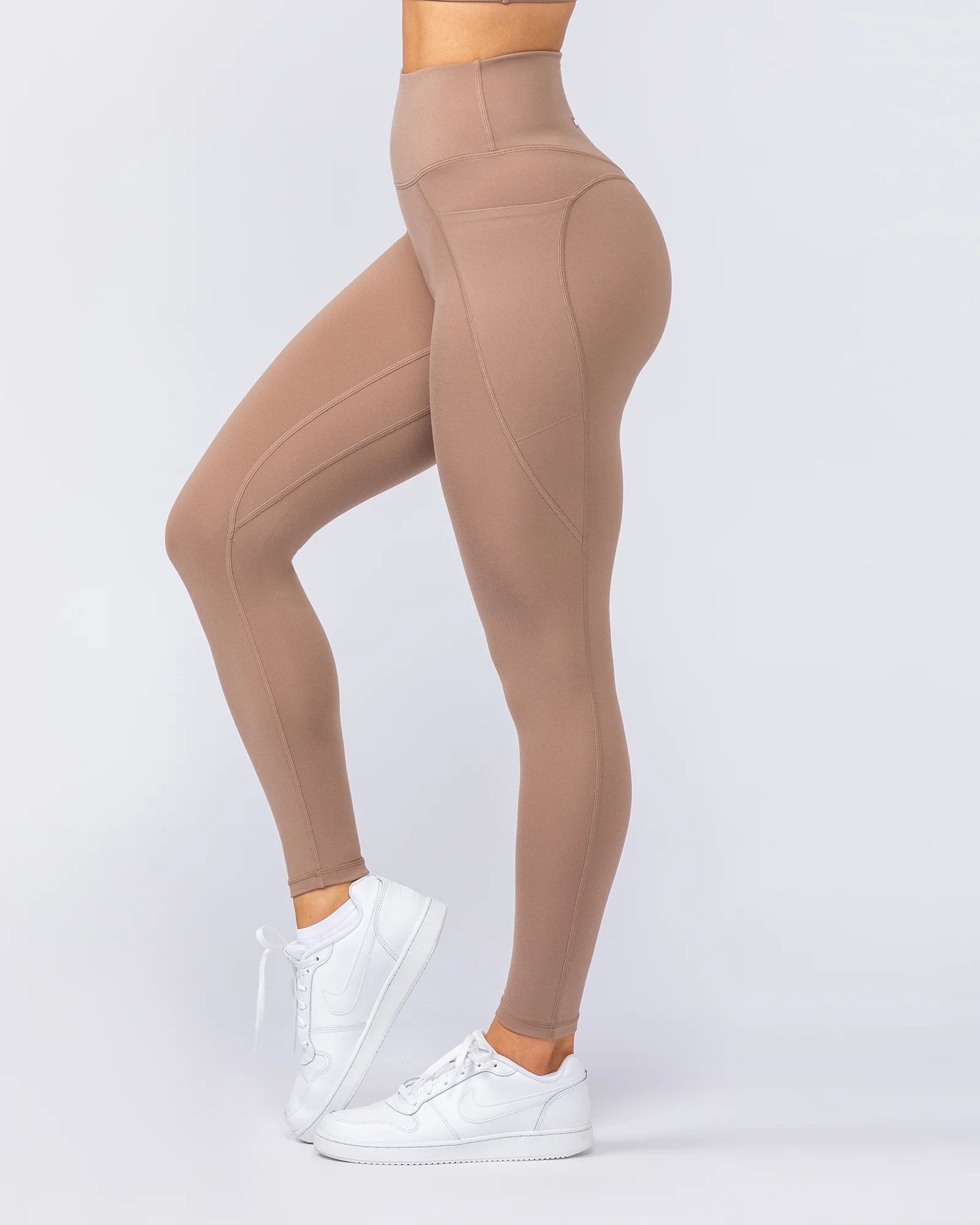 Booty Shaper Pocket Ankle Length Leggings - Cinnamon - Image 5