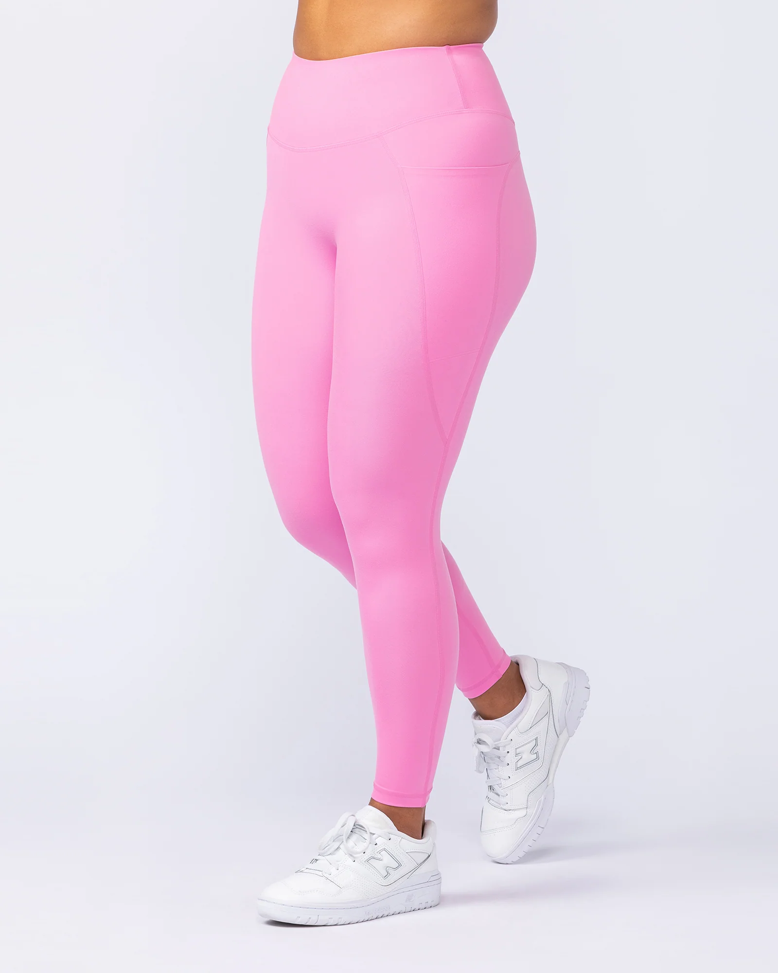 Booty Shaper Pocket Ankle Length Leggings - Hollywood Pink - Image 4