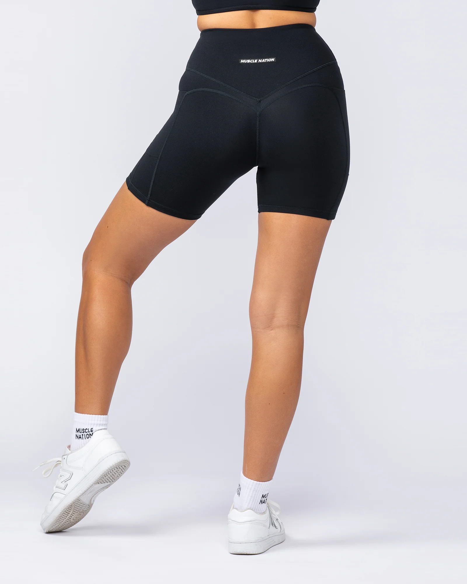Booty Shaper Pocket Bike Shorts - Black - Image 6