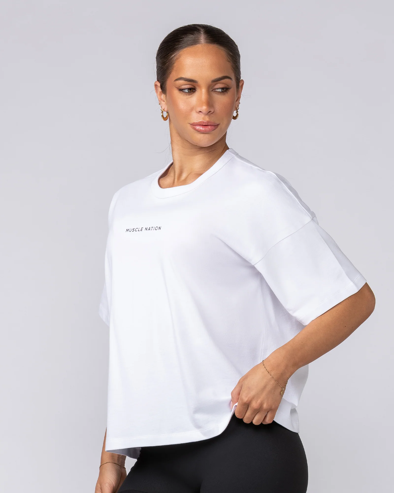 Boxy Fit Tee - White - Image 2