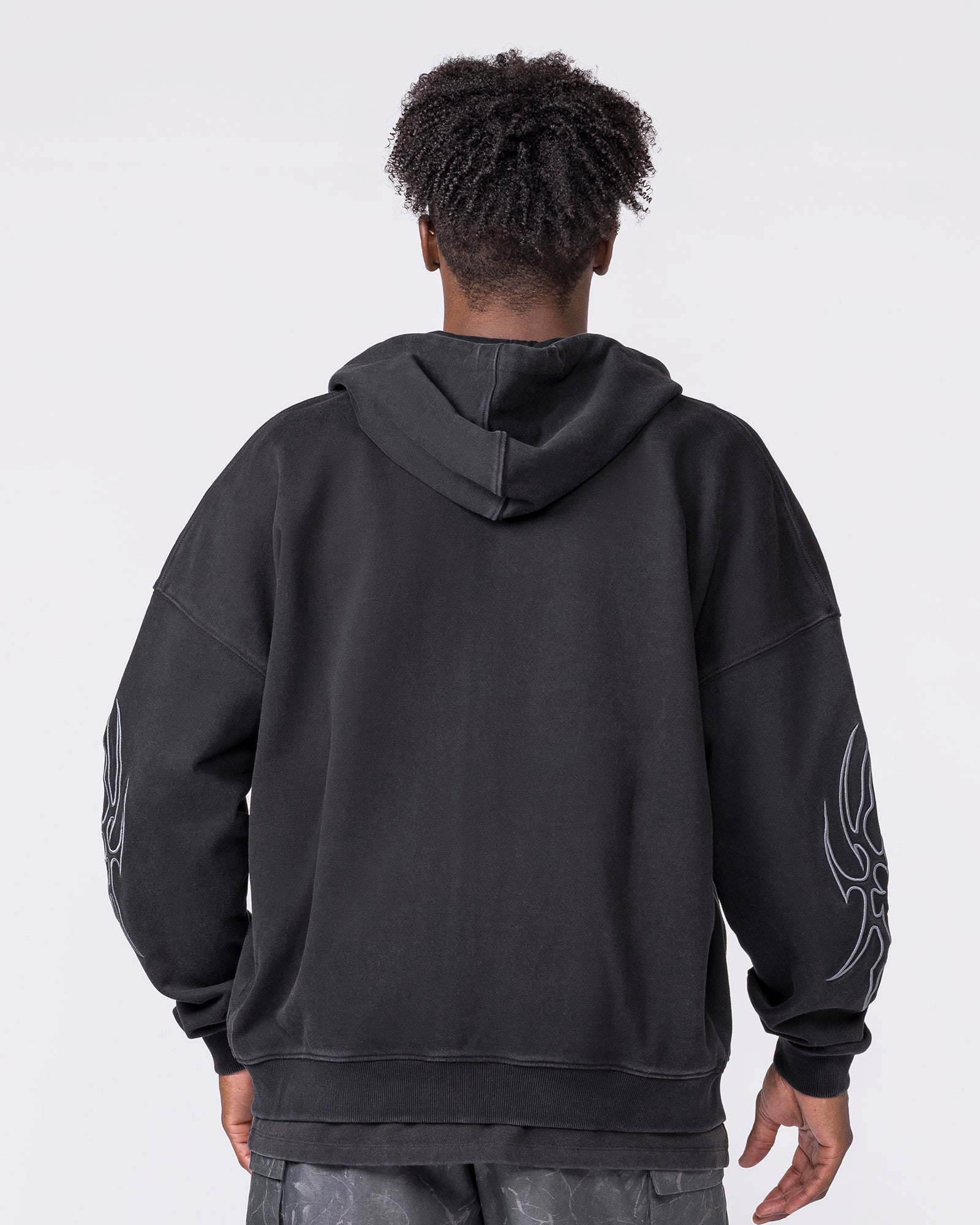 Breakout Vintage Zip Hoodie - Washed Black - Image 7
