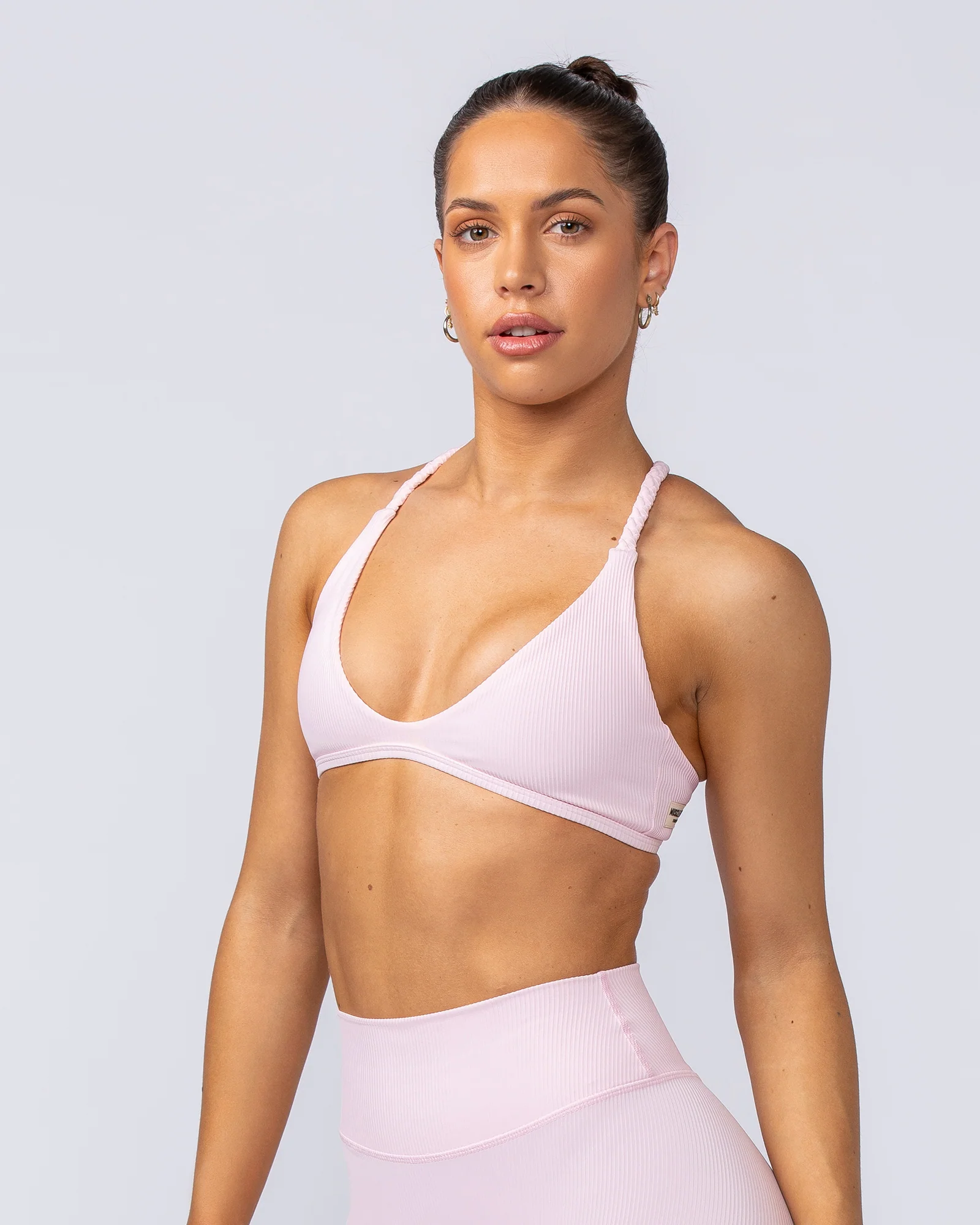Breeze Rib Bralette - Baby Pink - Image 2