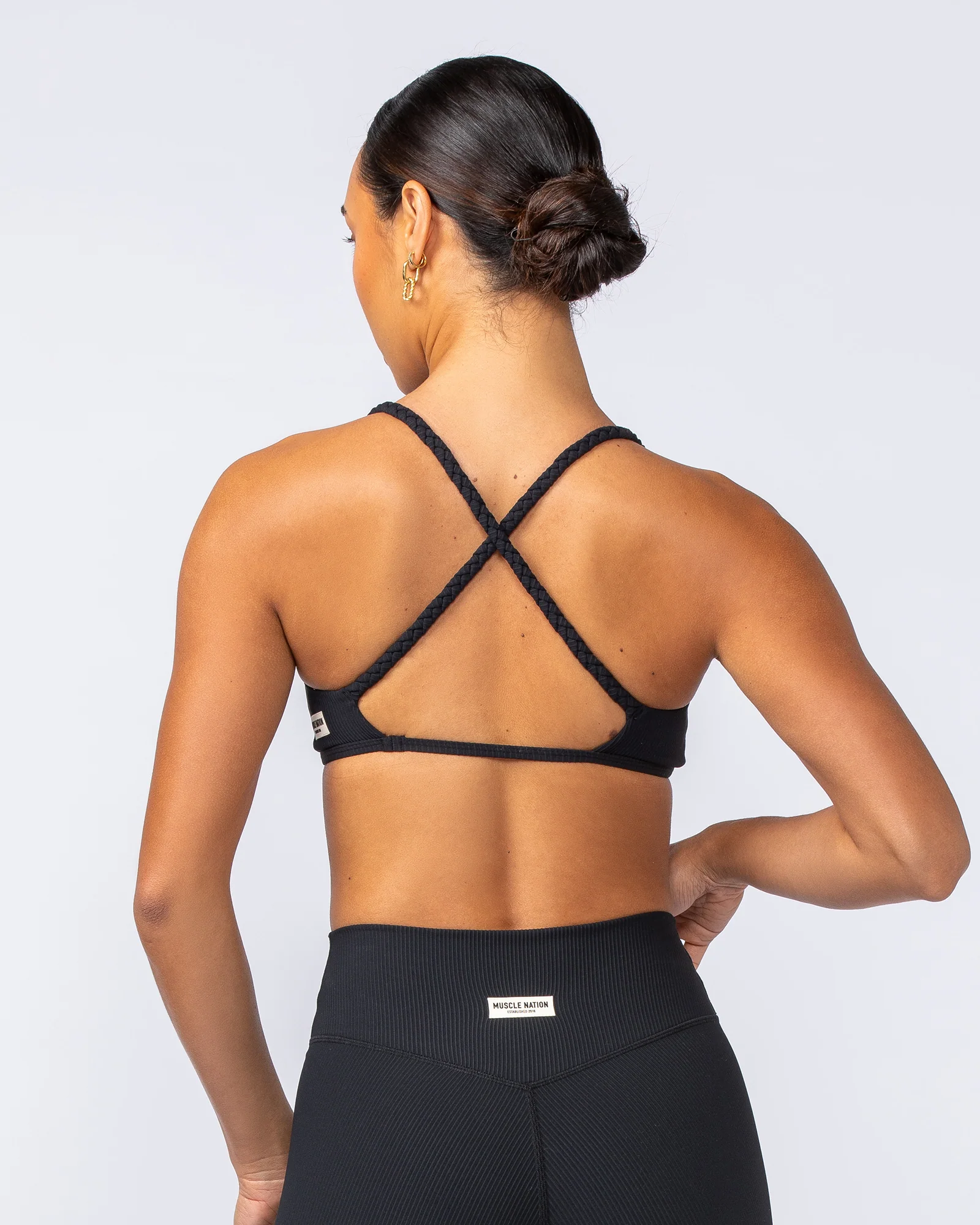 Breeze Rib Bralette - Black - Image 2