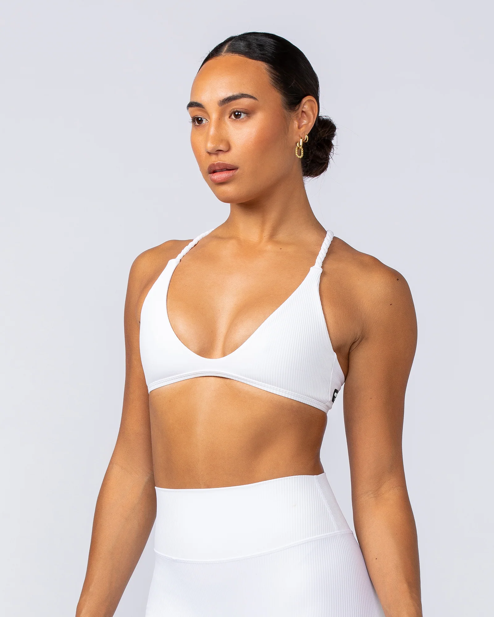 Breeze Rib Bralette - White - Image 2