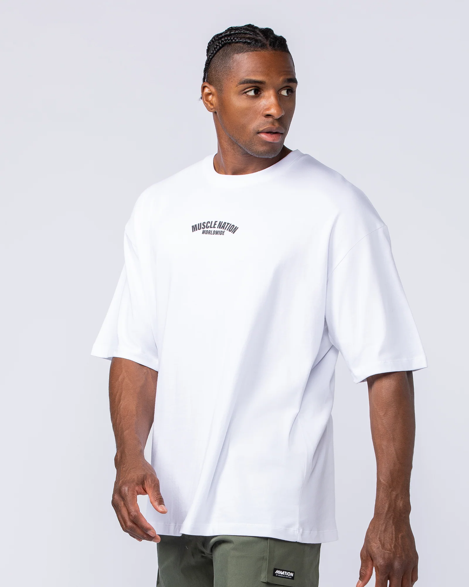 Classic Oversized Tee - White - Image 3