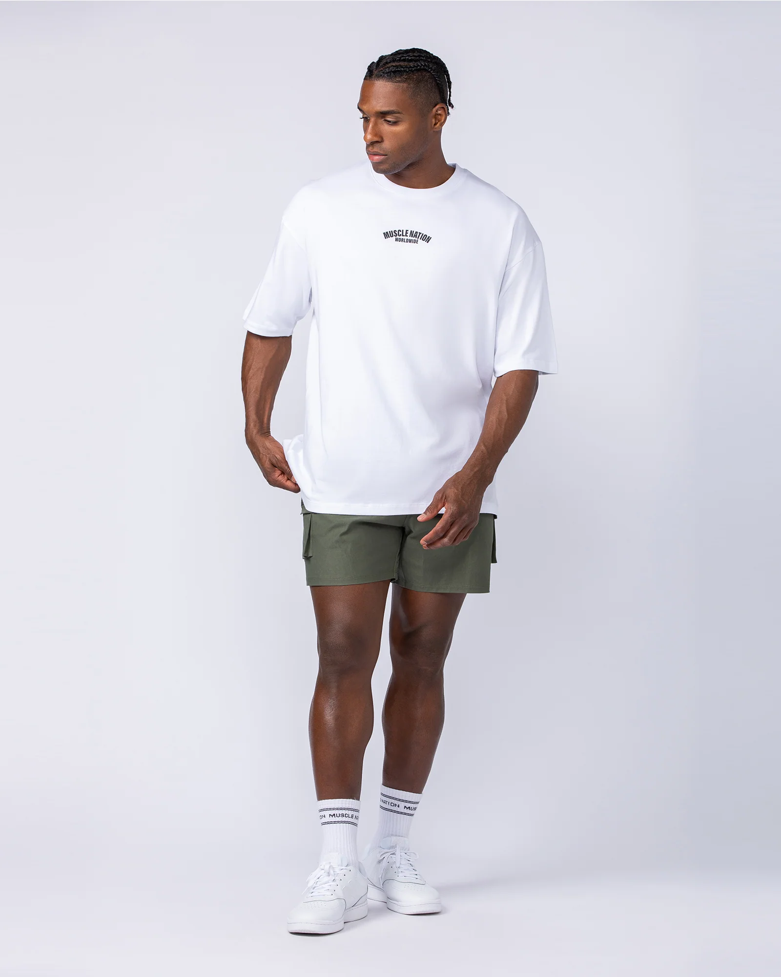 Classic Oversized Tee - White - Image 6