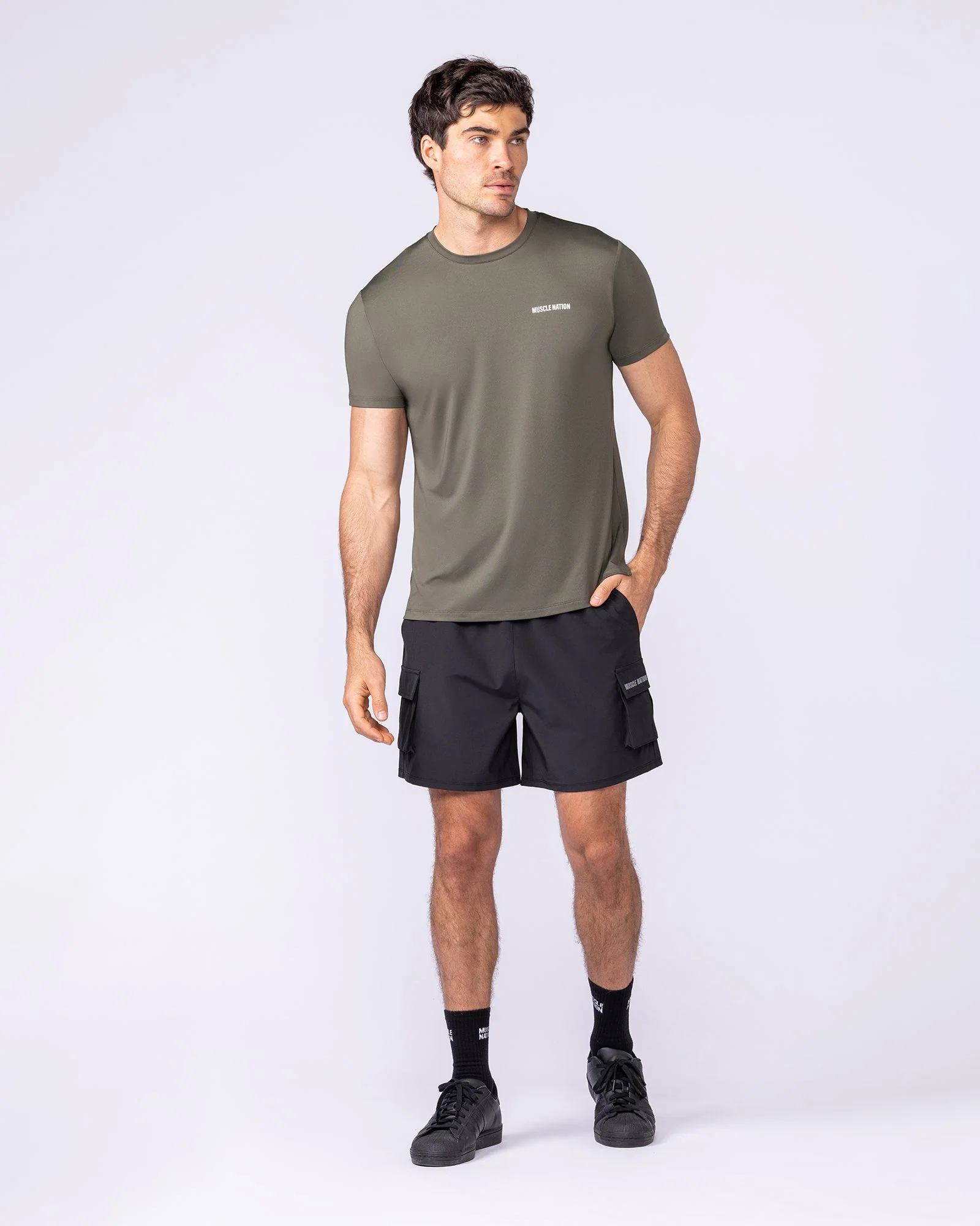 Climaflex Active Tee - Dark Khaki - Image 6