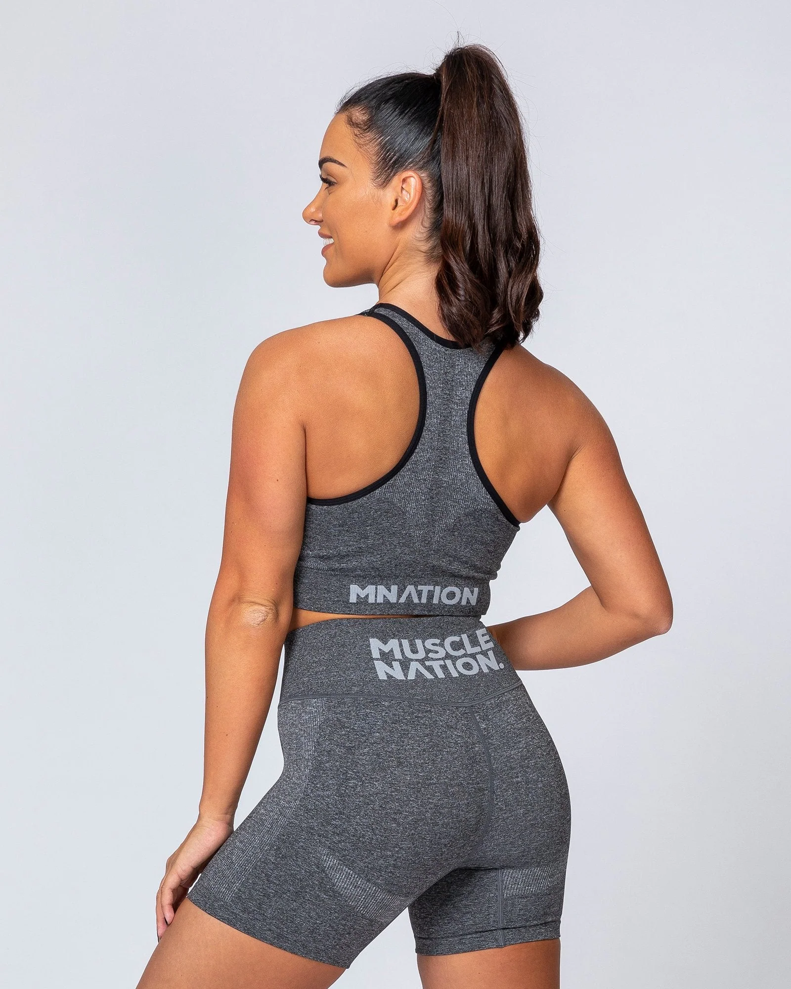 Comfort Seamless Bra - Charcoal Marl - Image 2