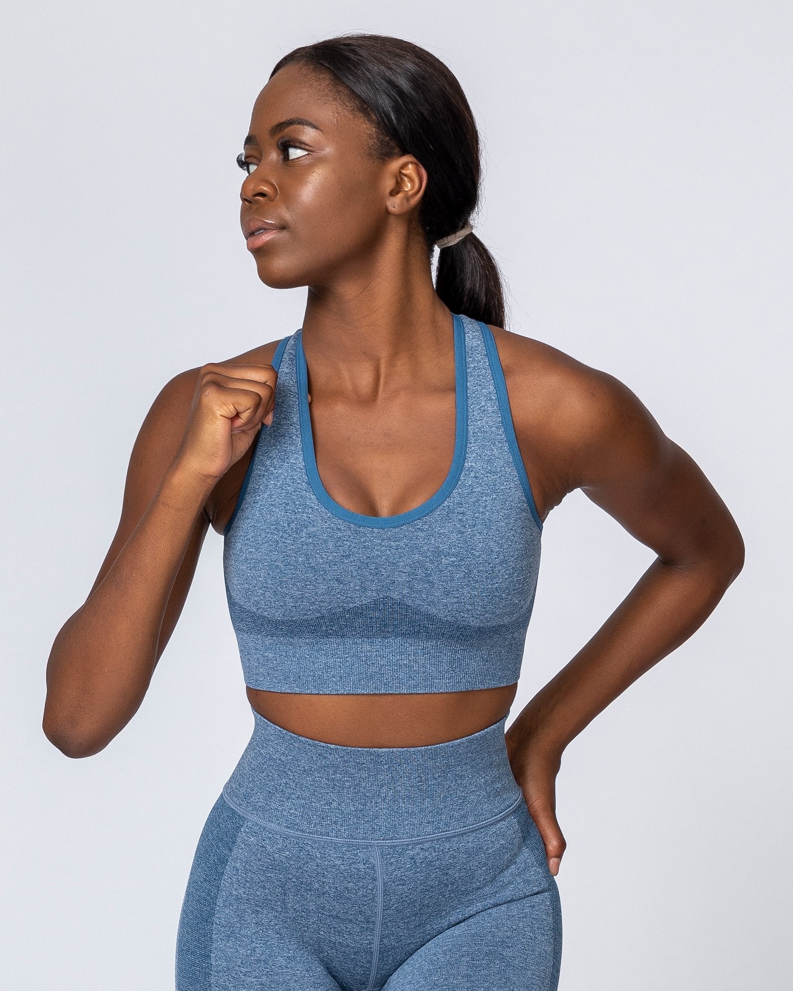 Comfort Seamless Bra - Navy Marl - Image 2