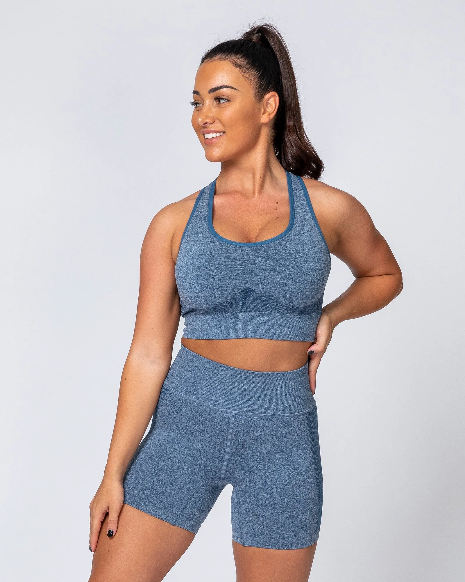 Comfort Seamless Bra - Navy Marl - Image 8