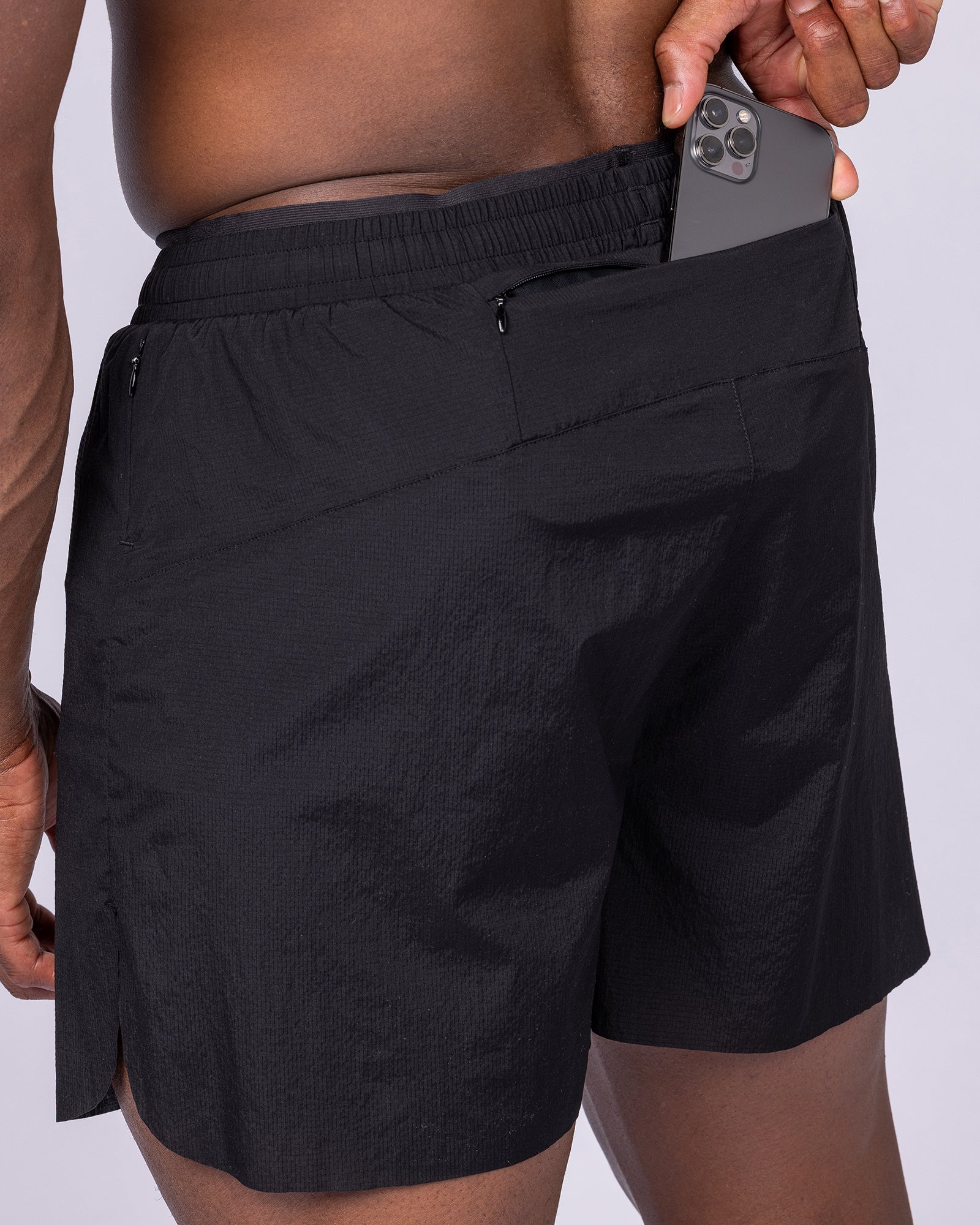 Compete 3" Run Shorts - Black - Image 2