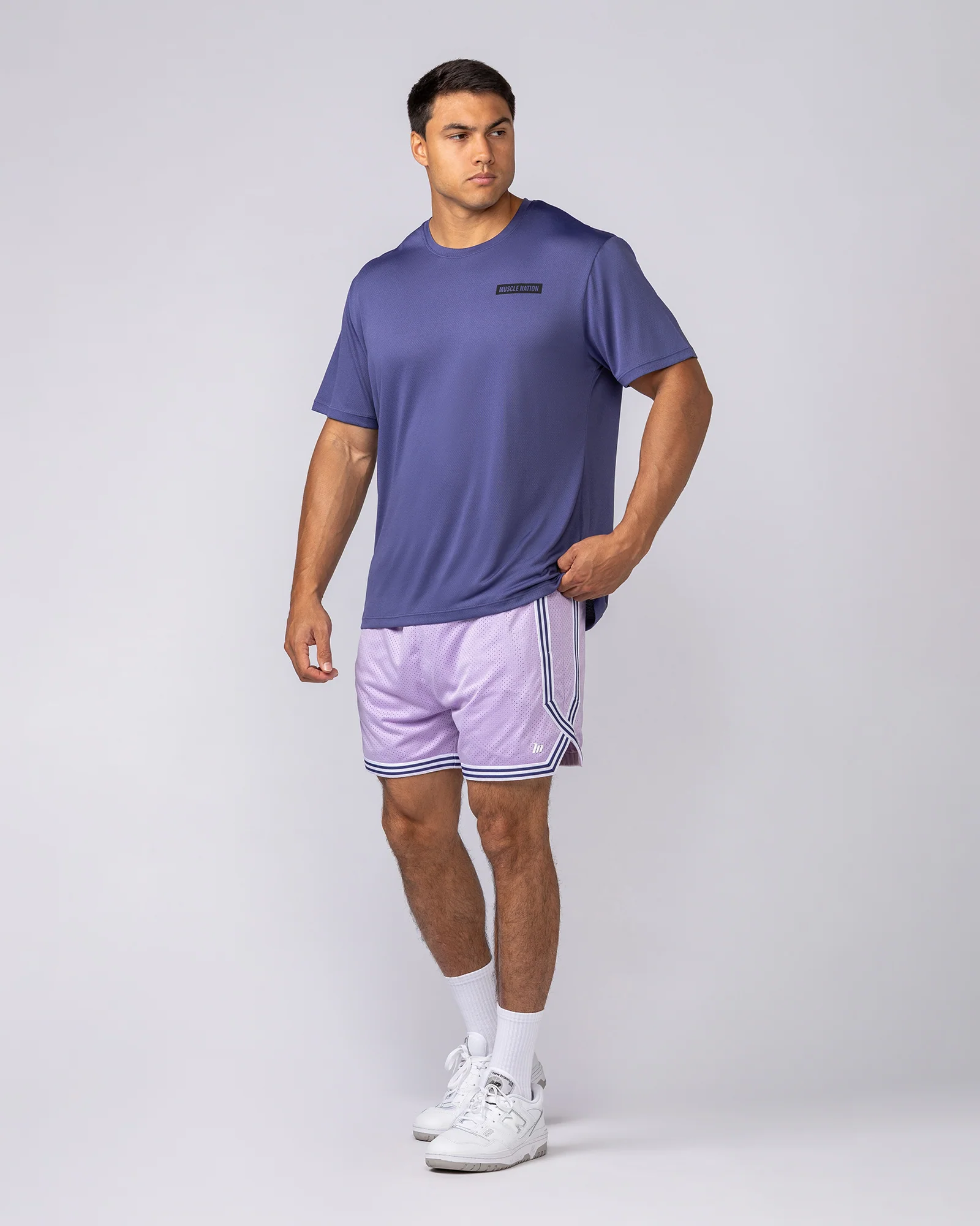 Courtside Basketball 5" Shorts - Lavender - Image 6