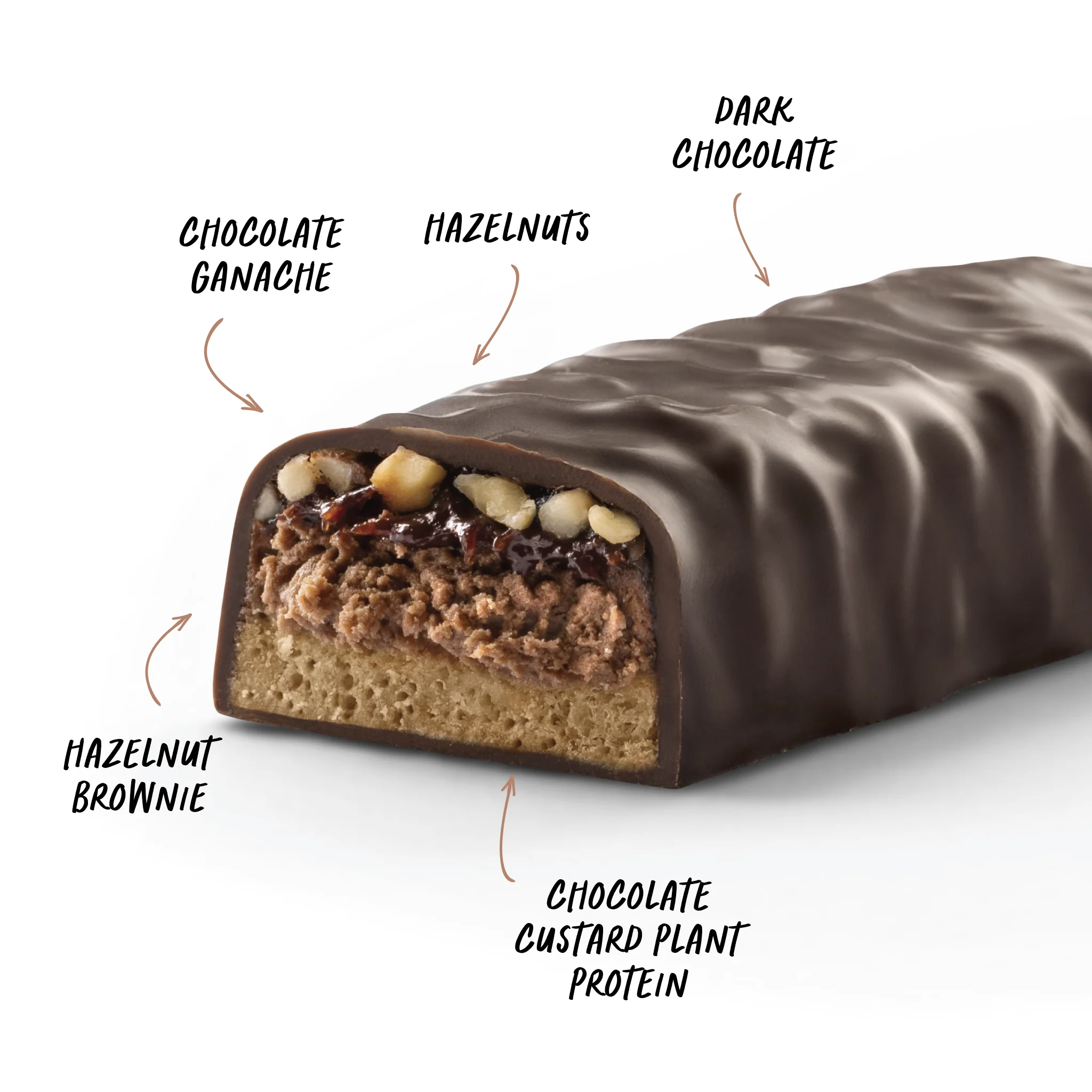 CUSTARD Plant Protein Bar (Vegan) - Choc Hazelnut - Box of 12 - Image 2