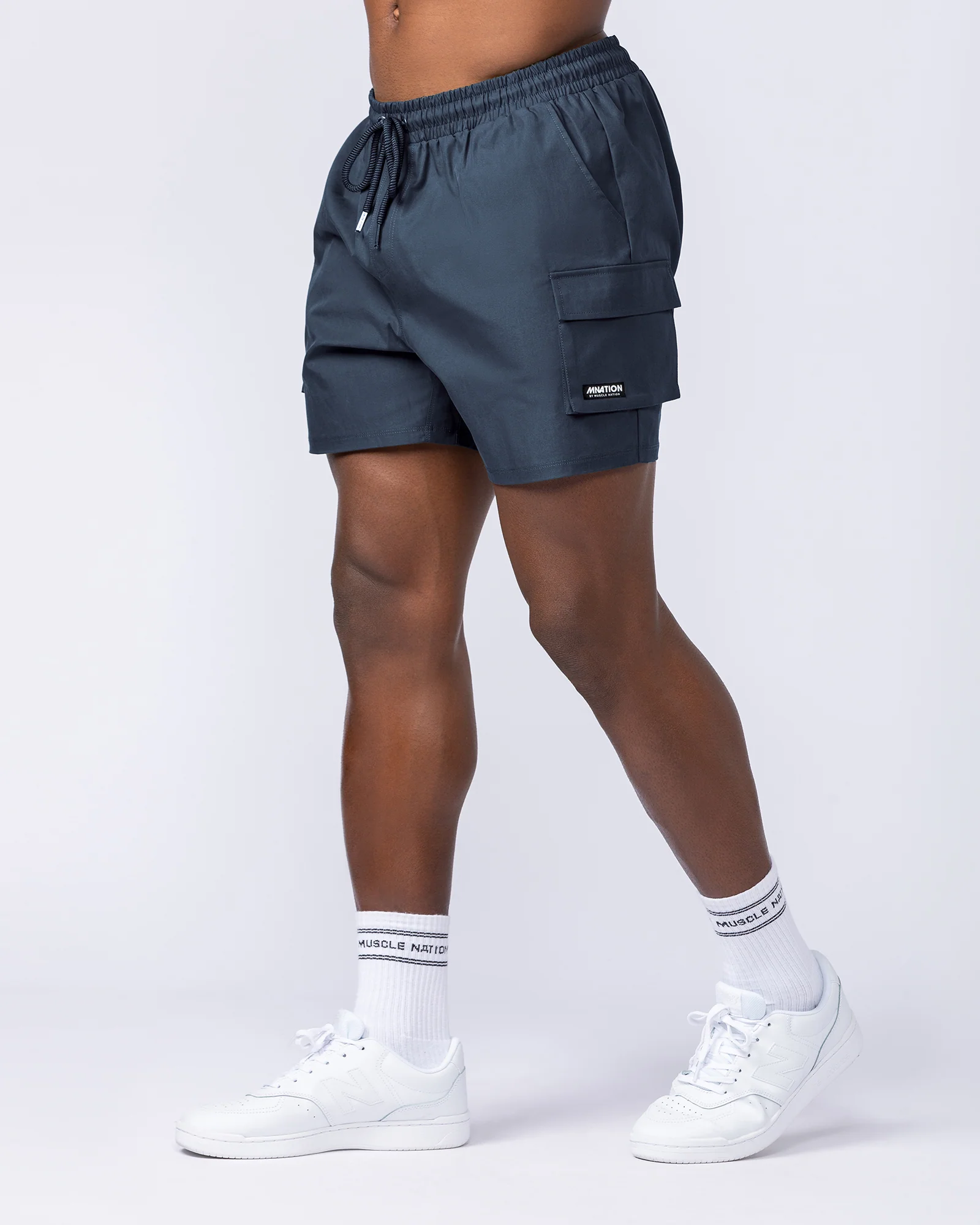 Daily Cargo 5" Shorts - Navy (Silicon Logo) - Image 3