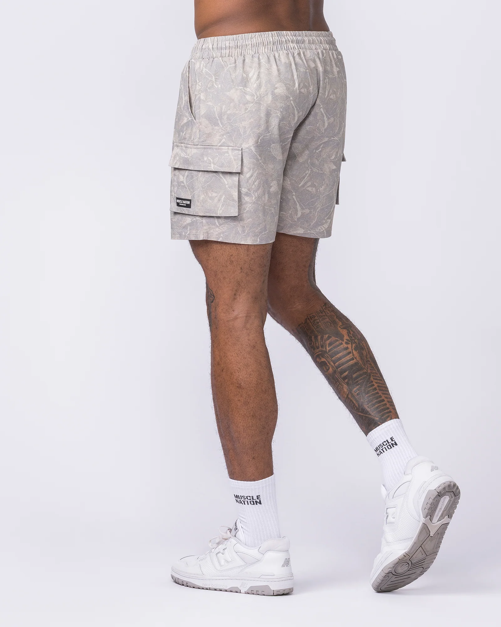 Daily Cargo 5" Shorts - Washed Tree Camo Cream - Image 2