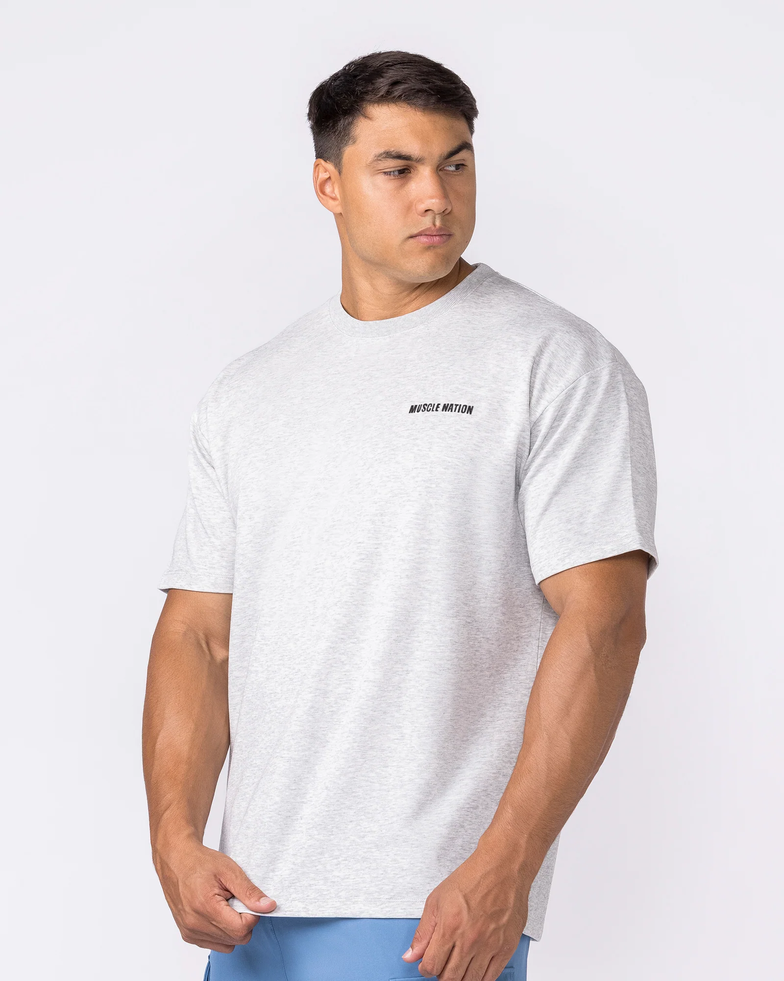 Daily Regular Fit Tee - Grey Marl - Image 3