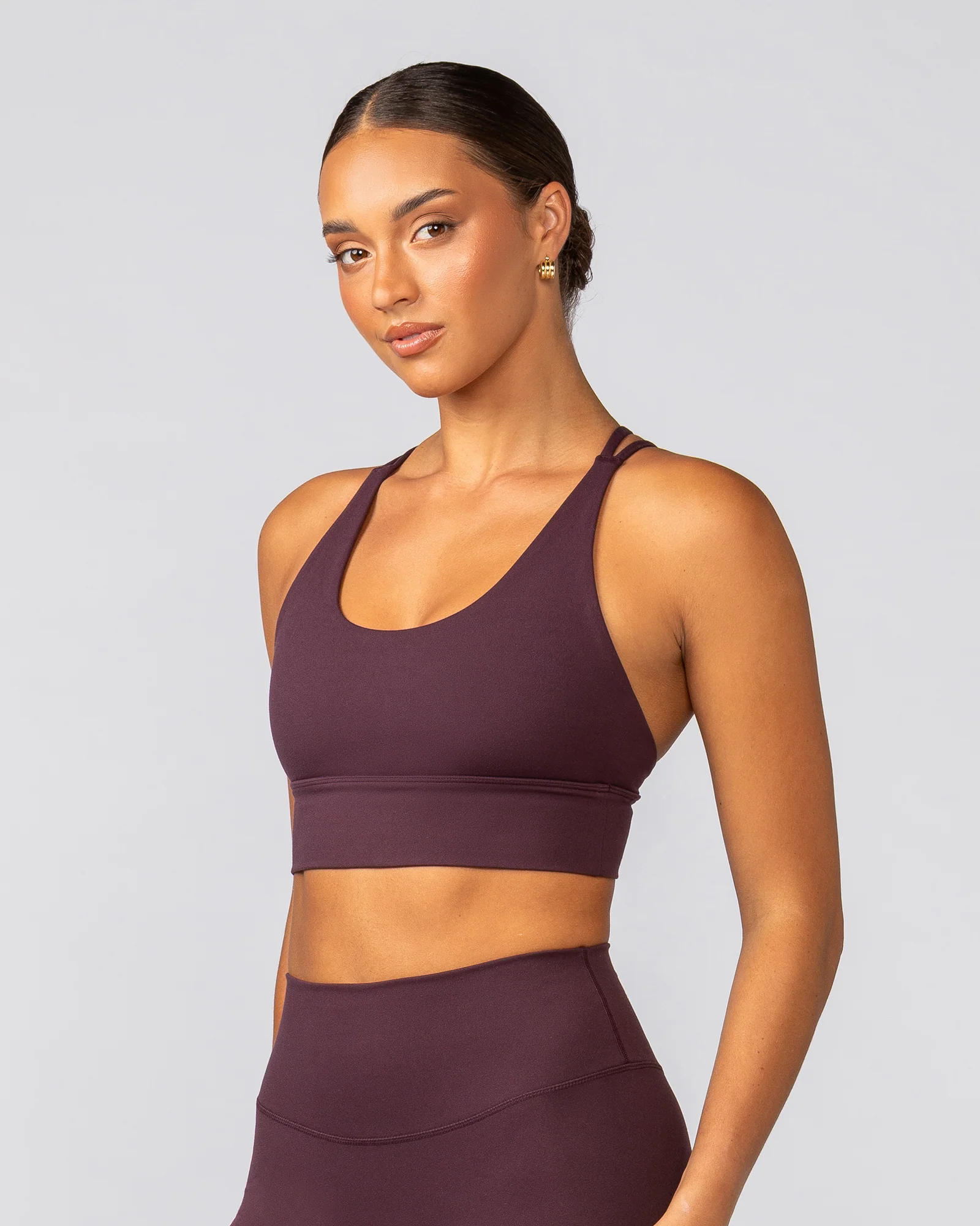 Dash Longline Bra - Fig - Image 2