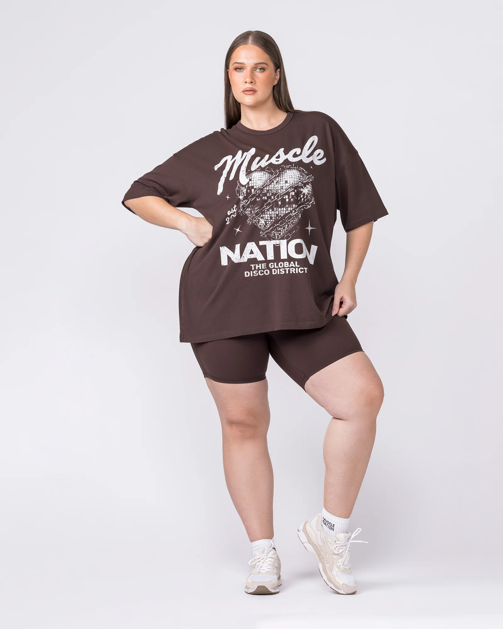 Disco District Oversized Tee - Cocoa - Image 7