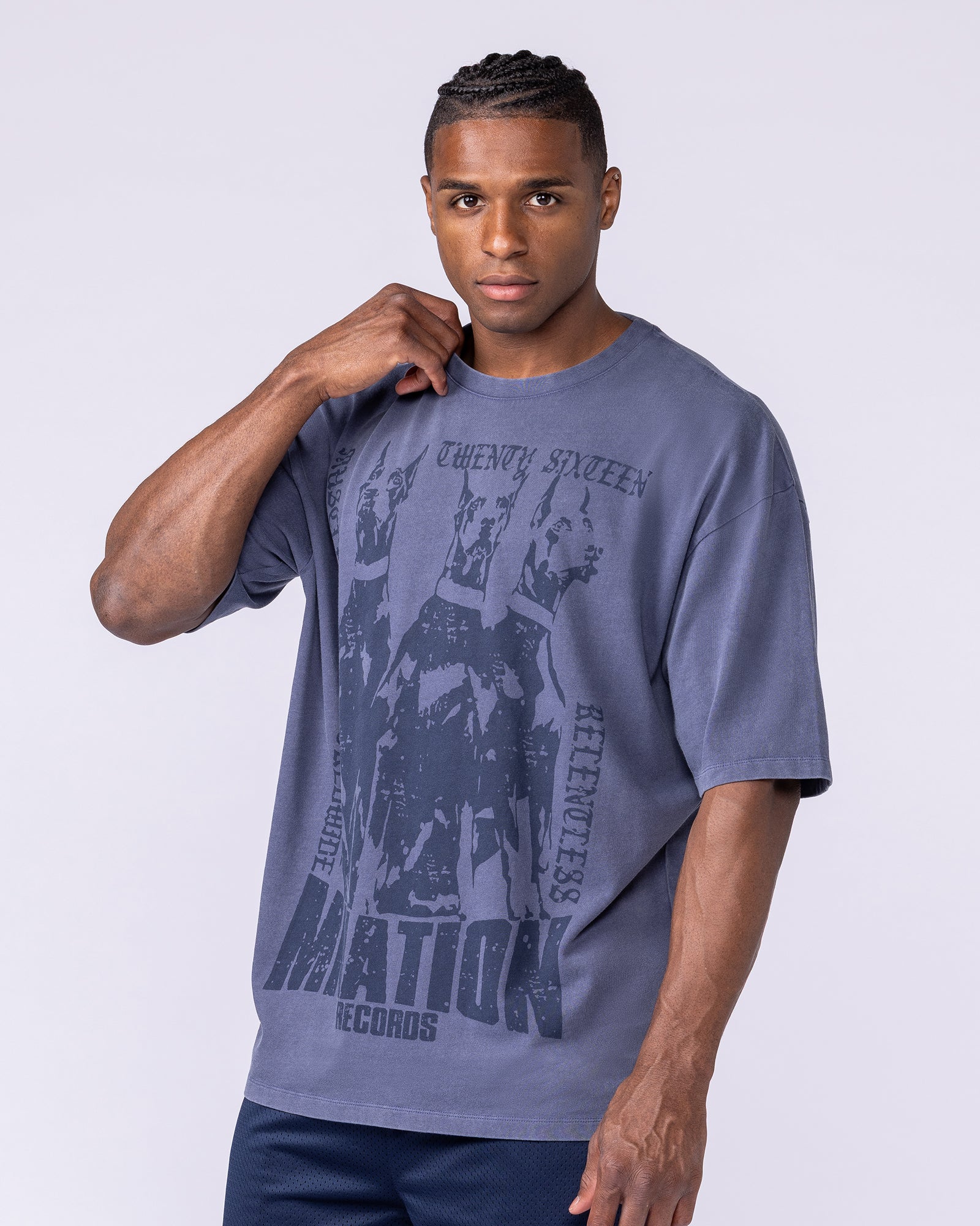 Doberman Oversized Vintage Tee - Washed Atlantis - Image 4