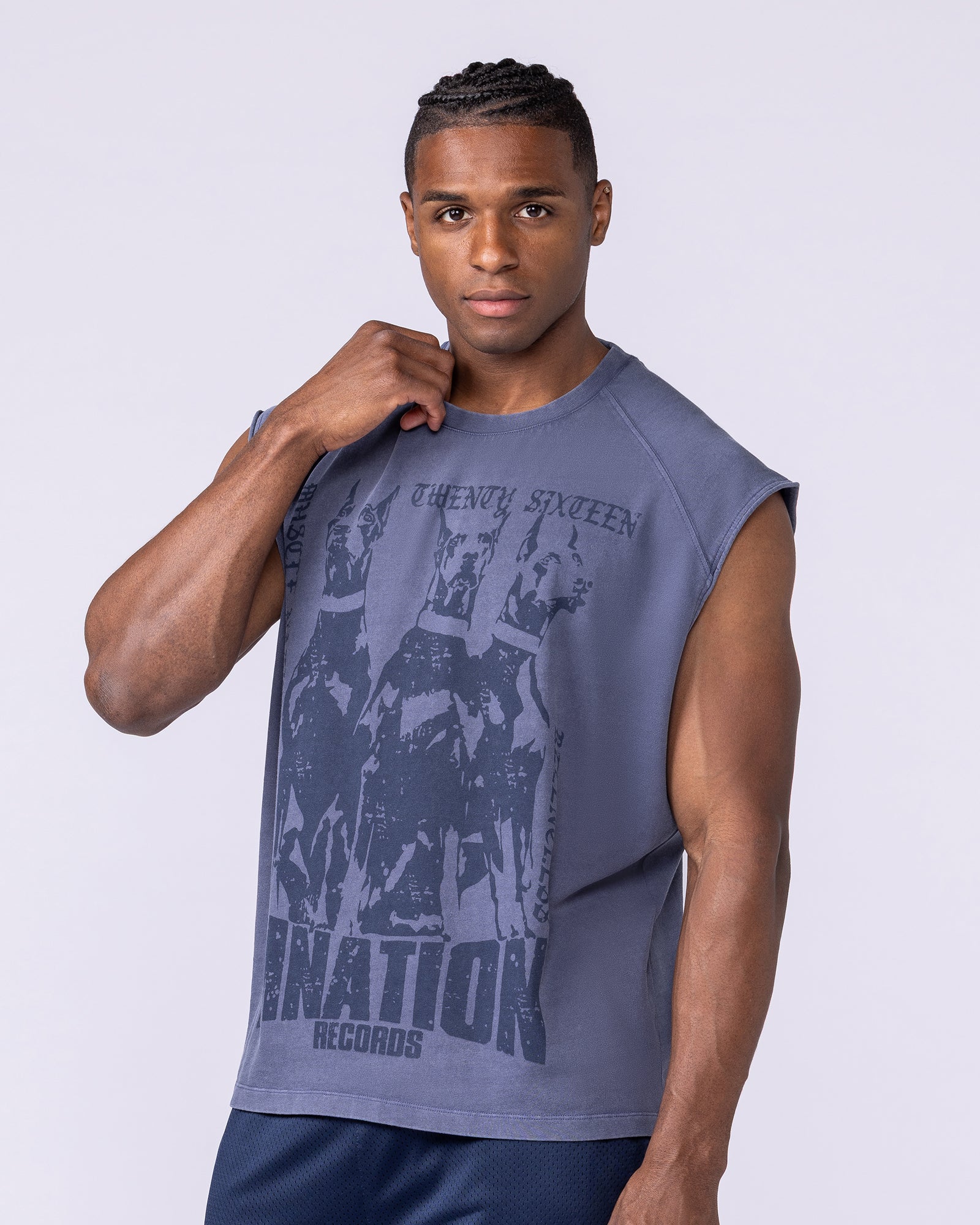 Doberman Vintage Boxy Muscle Tank - Washed Altantis - Image 3