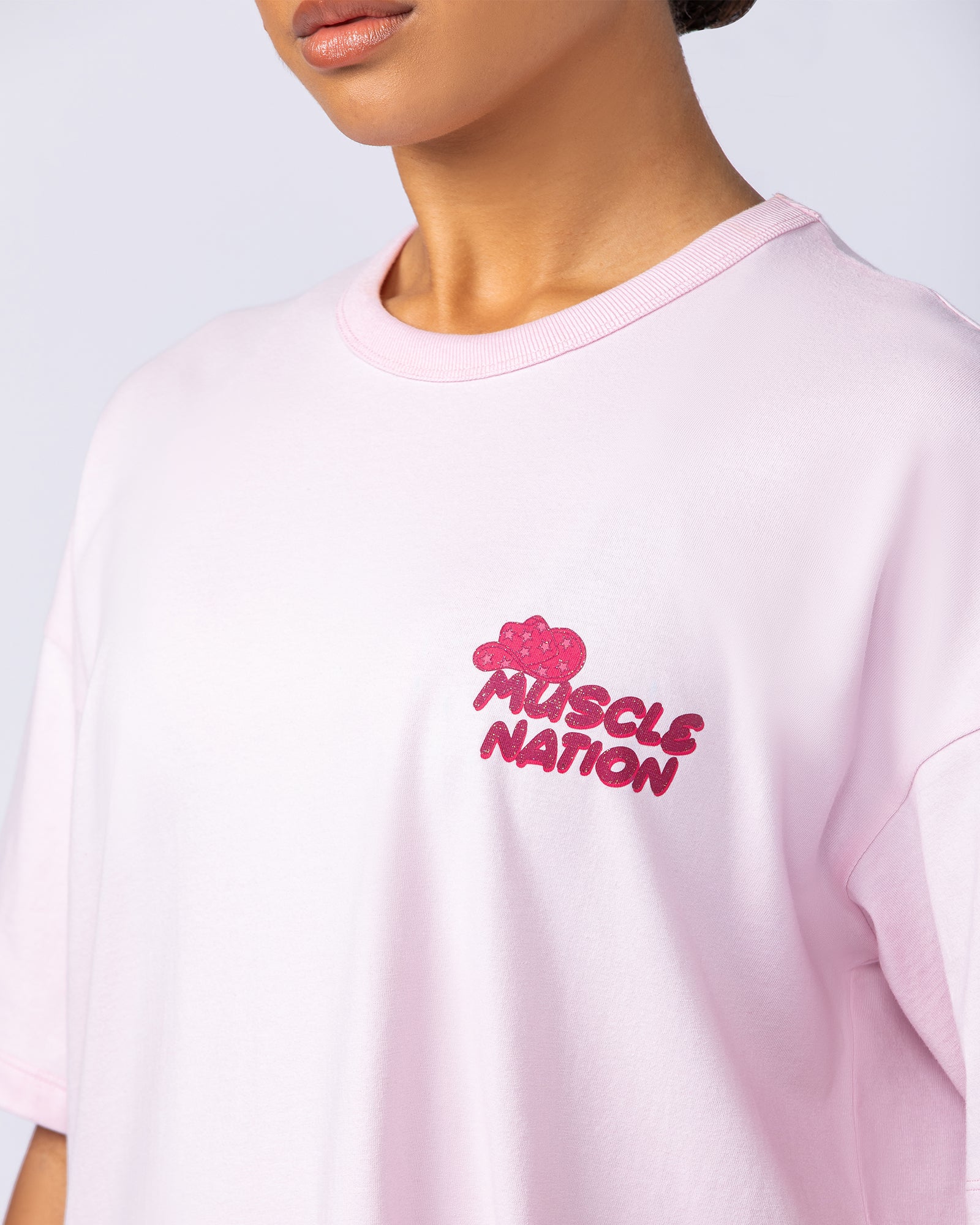 Don't Be Moody Oversized Tee - Baby Pink - Image 3