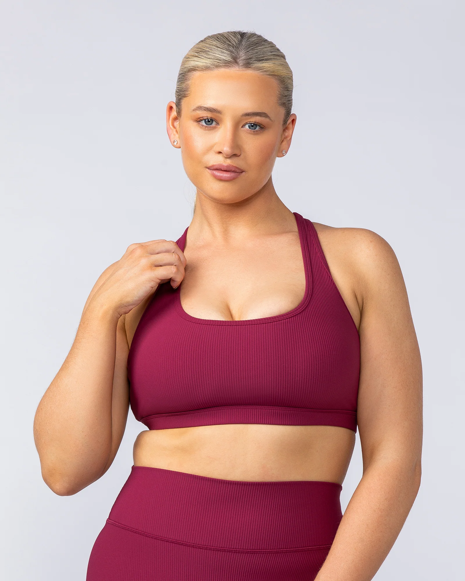 Drew Rib Bra - Rose Bud - Image 2