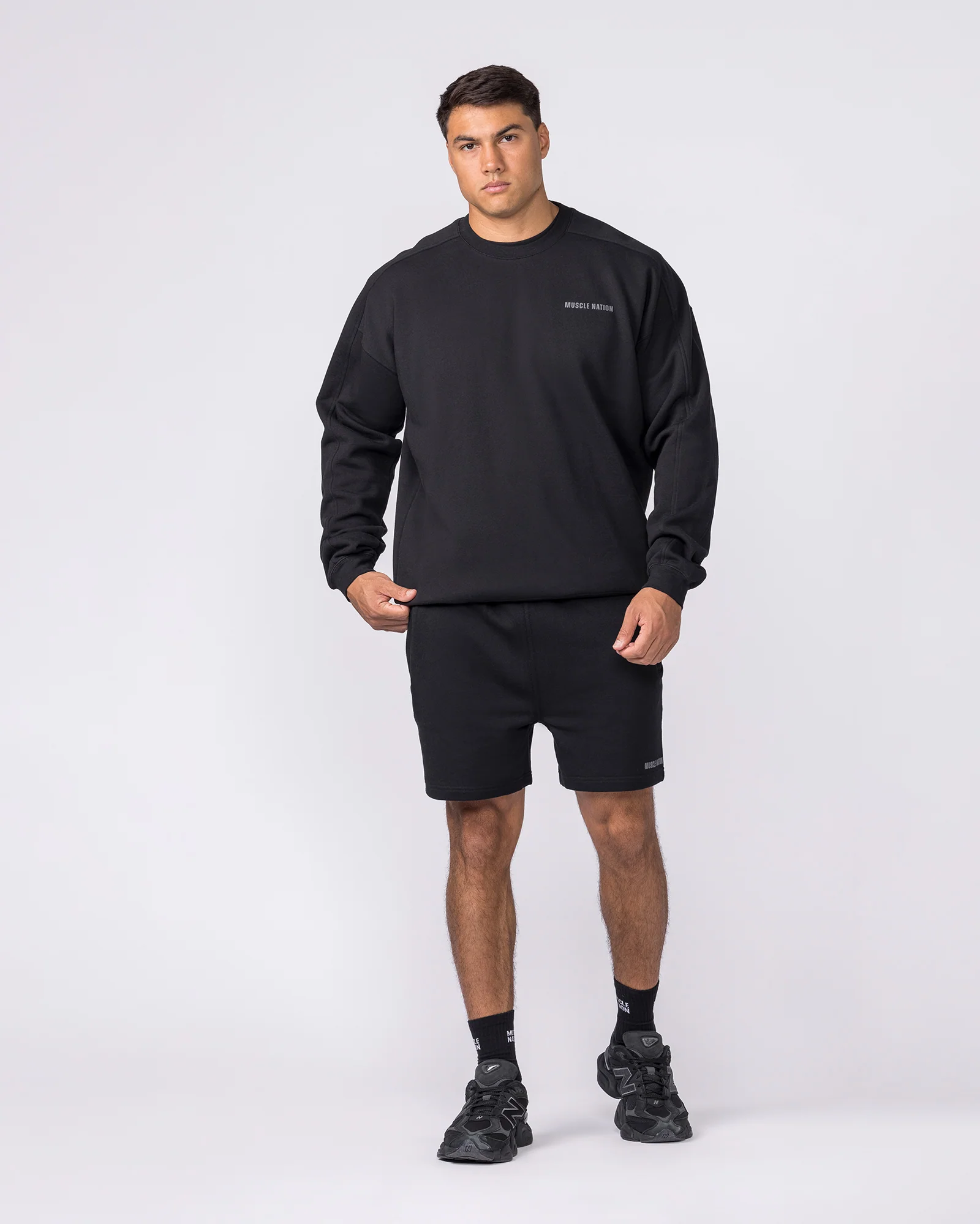 Essential Crew Pullover - Black - Image 5