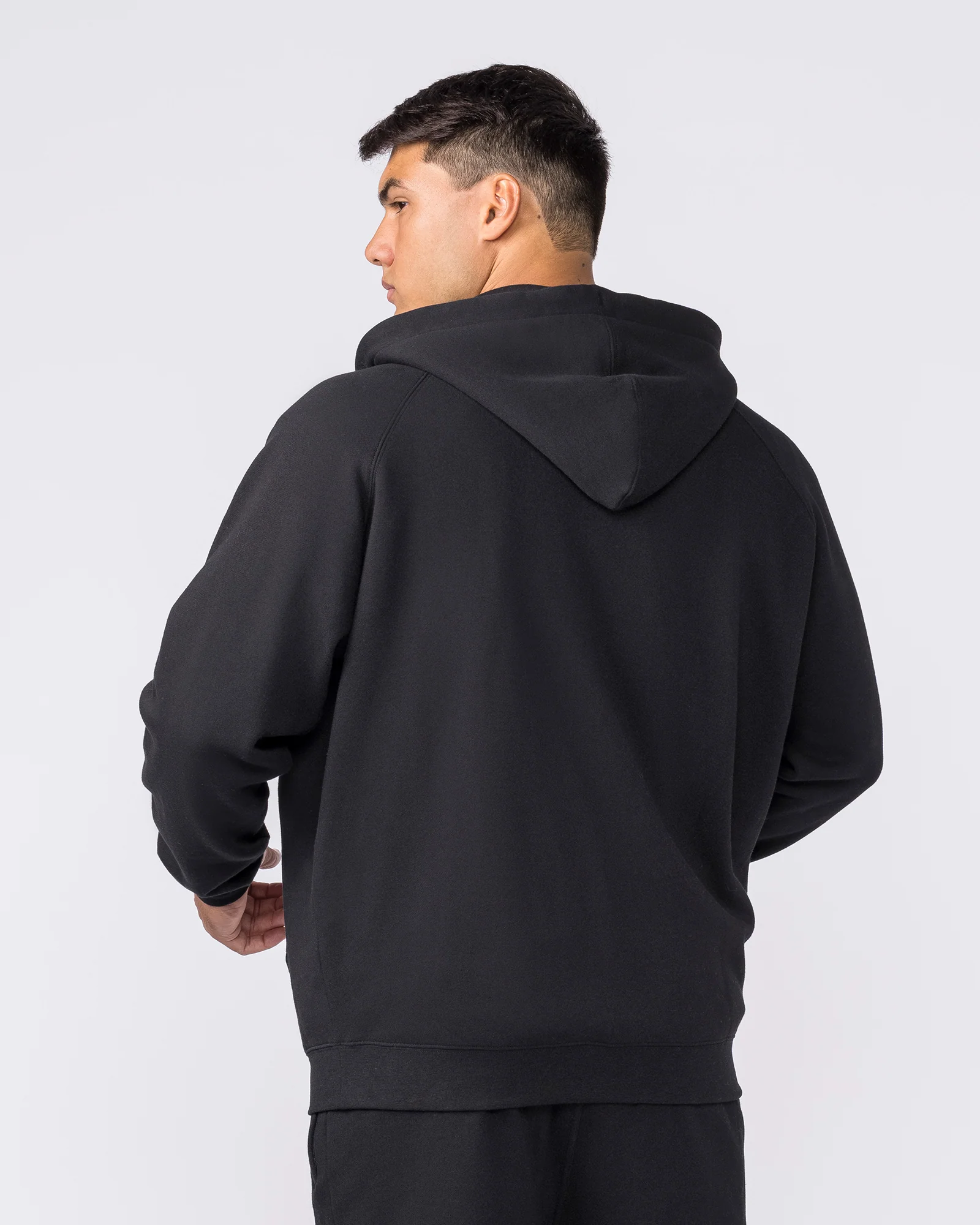 Essential Zip Hoodie - Black - Image 2