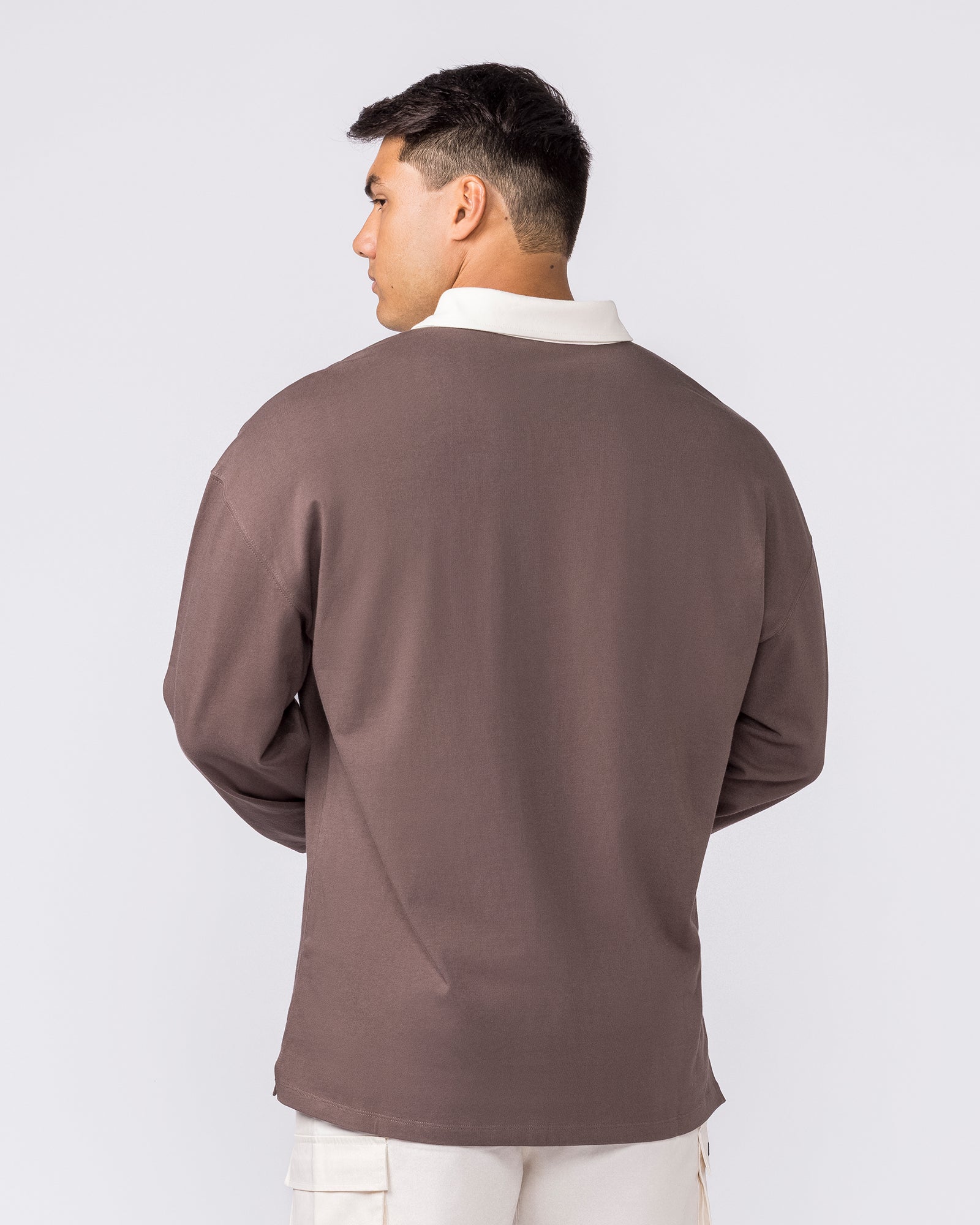 Essential Lightweight Rugby Jersey - Dark Taupe - Image 2