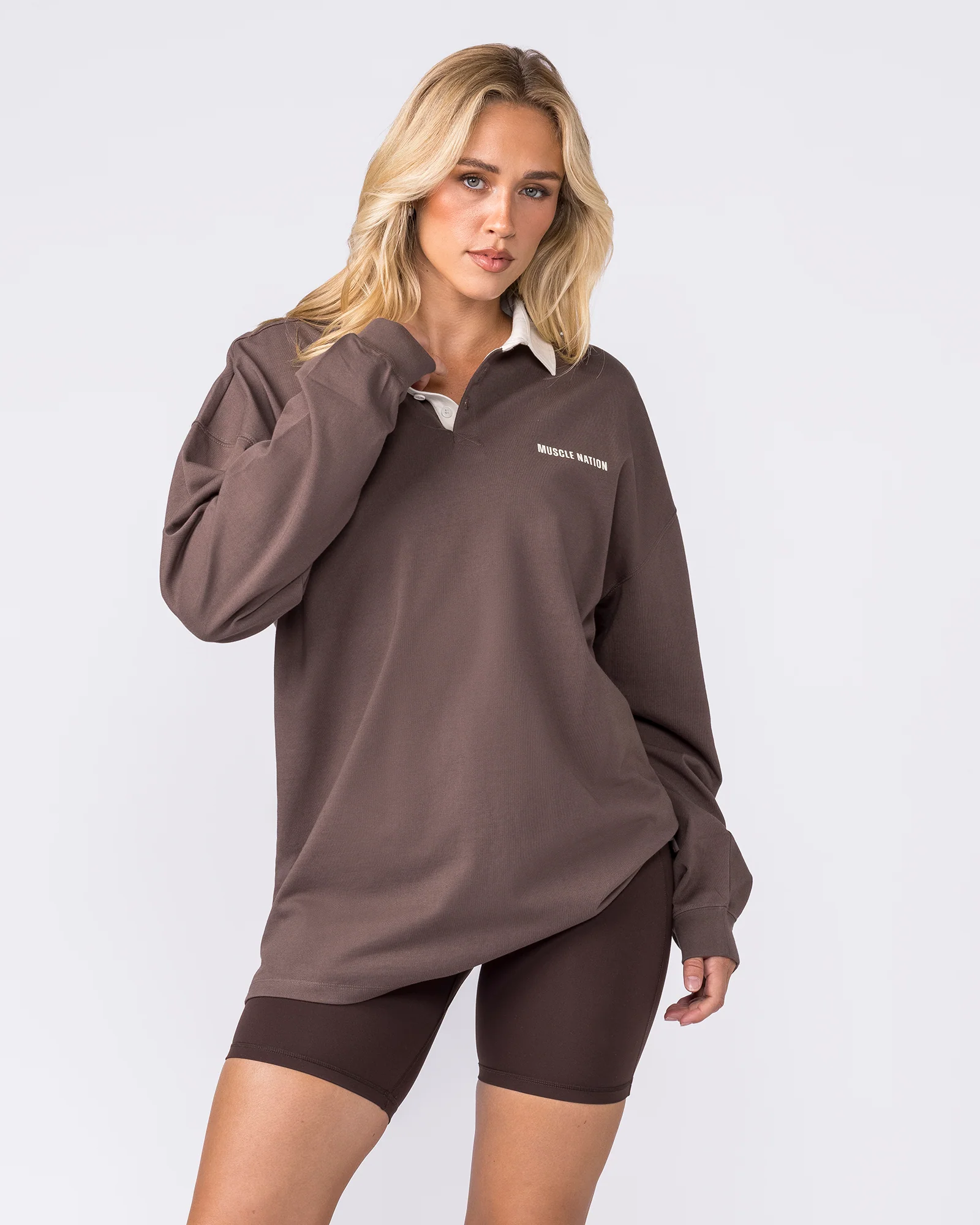 Essential Lightweight Rugby Jersey - Dark Taupe - Image 7