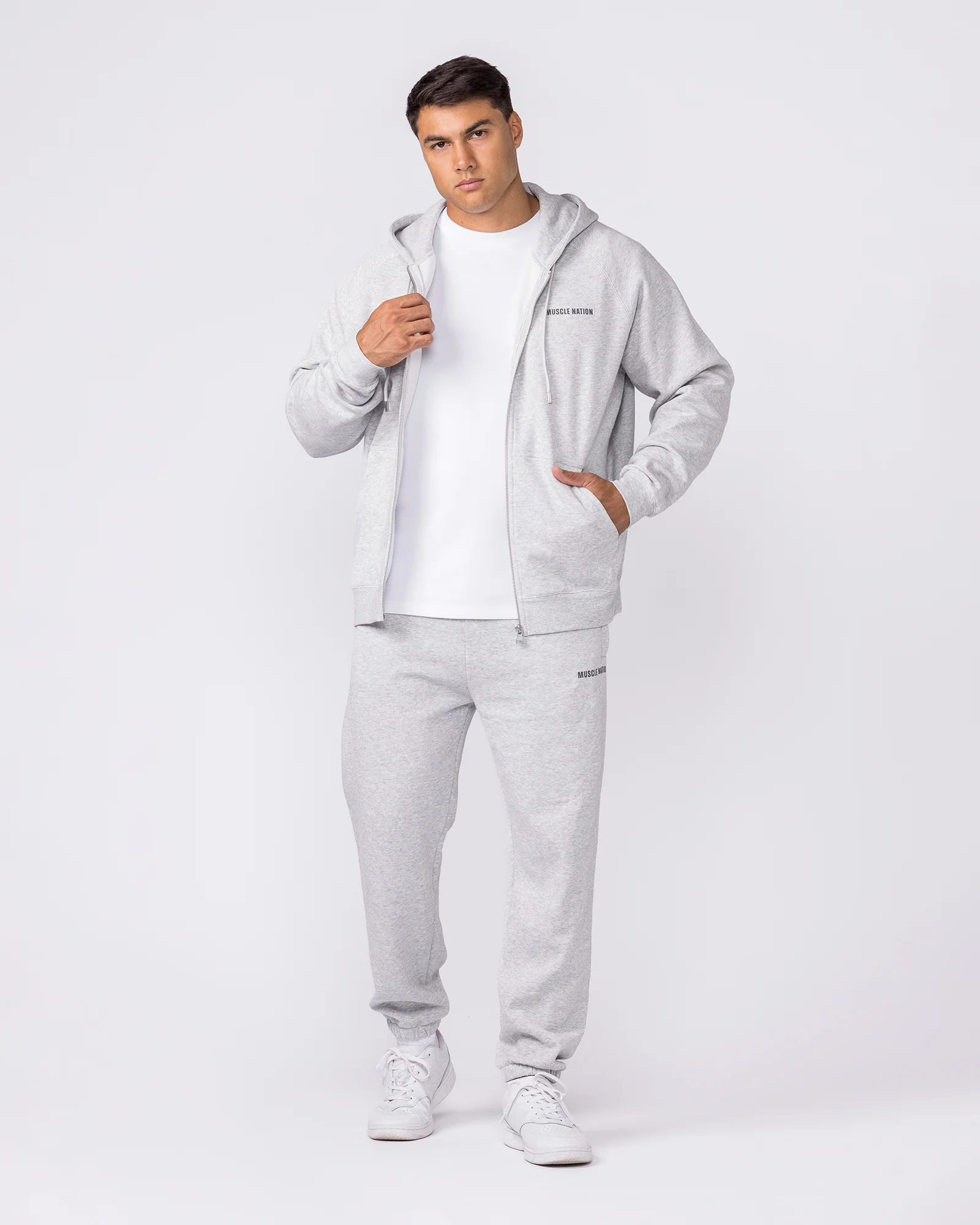 Essential Trackies - Grey Marl - Image 7