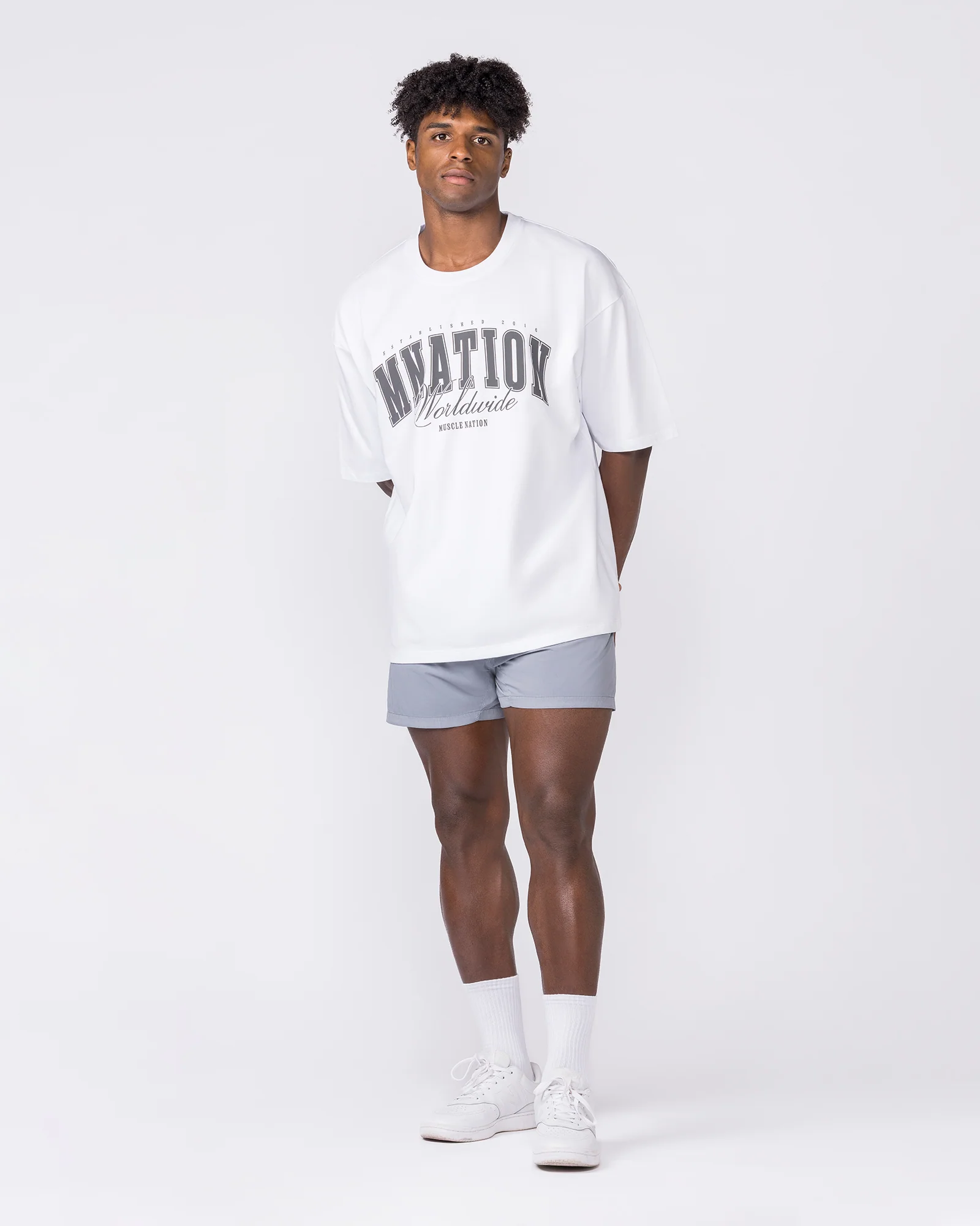 Essential Vintage 3.5" Active Shorts - Washed Cement - Image 6
